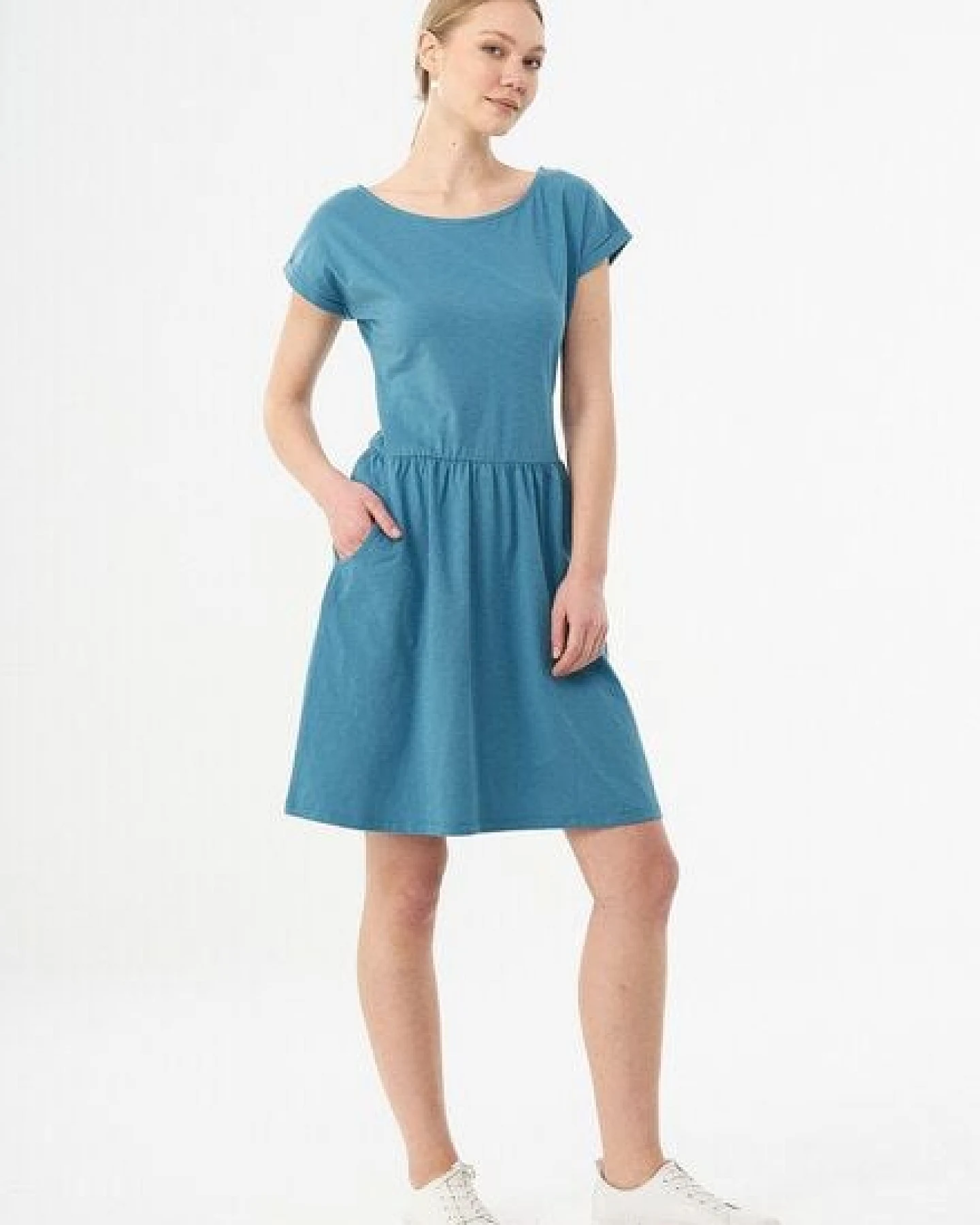 ORGANICATION Slub-Jersey-Kleid aus Bio-Baumwolle – Ansicht 2