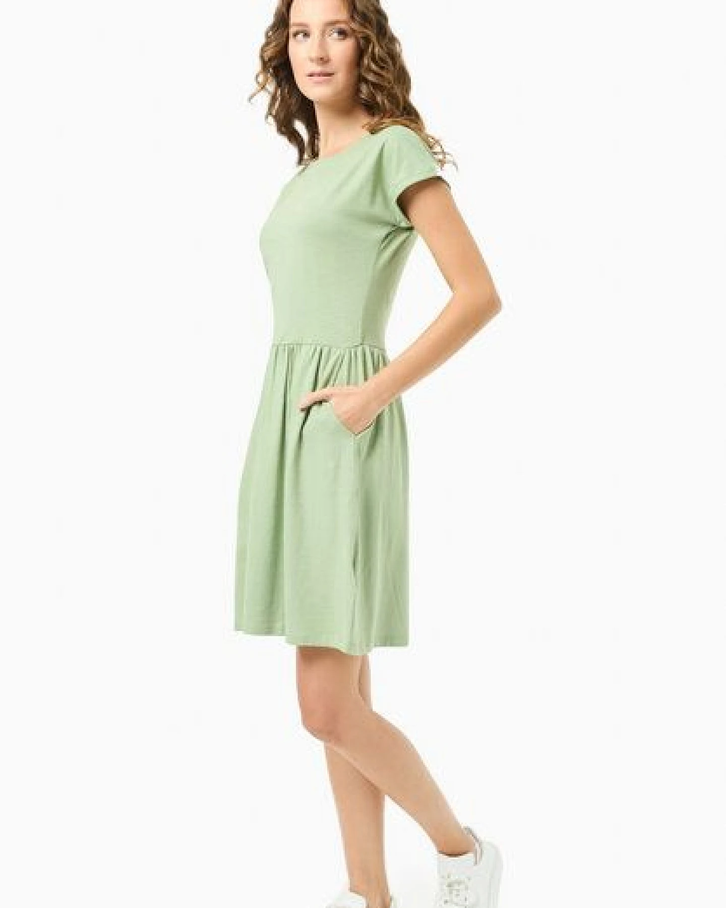ORGANICATION Slub-Jersey-Kleid aus Bio-Baumwolle – Ansicht 2