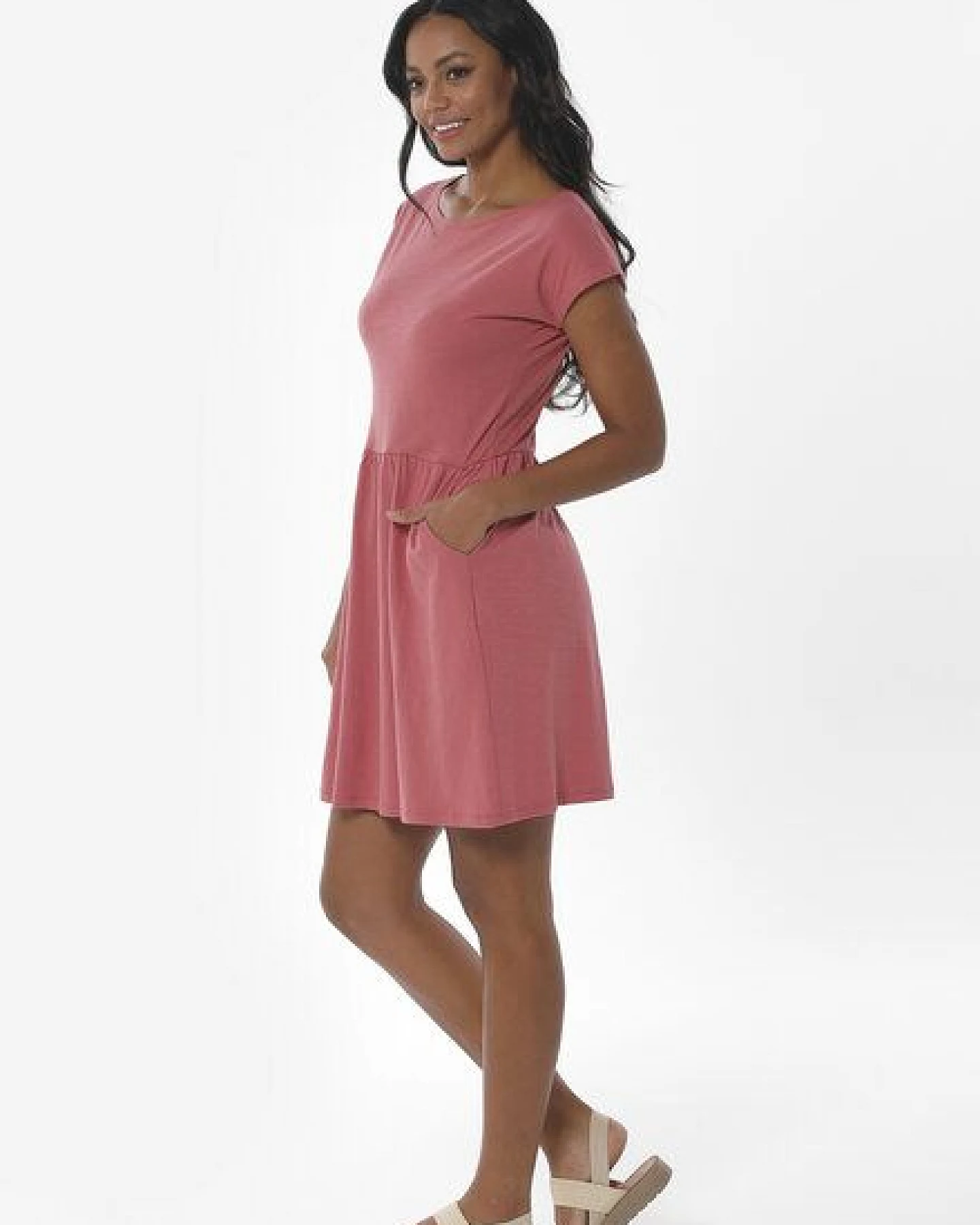 ORGANICATION Slub-Jersey-Kleid aus Bio-Baumwolle – Ansicht 2