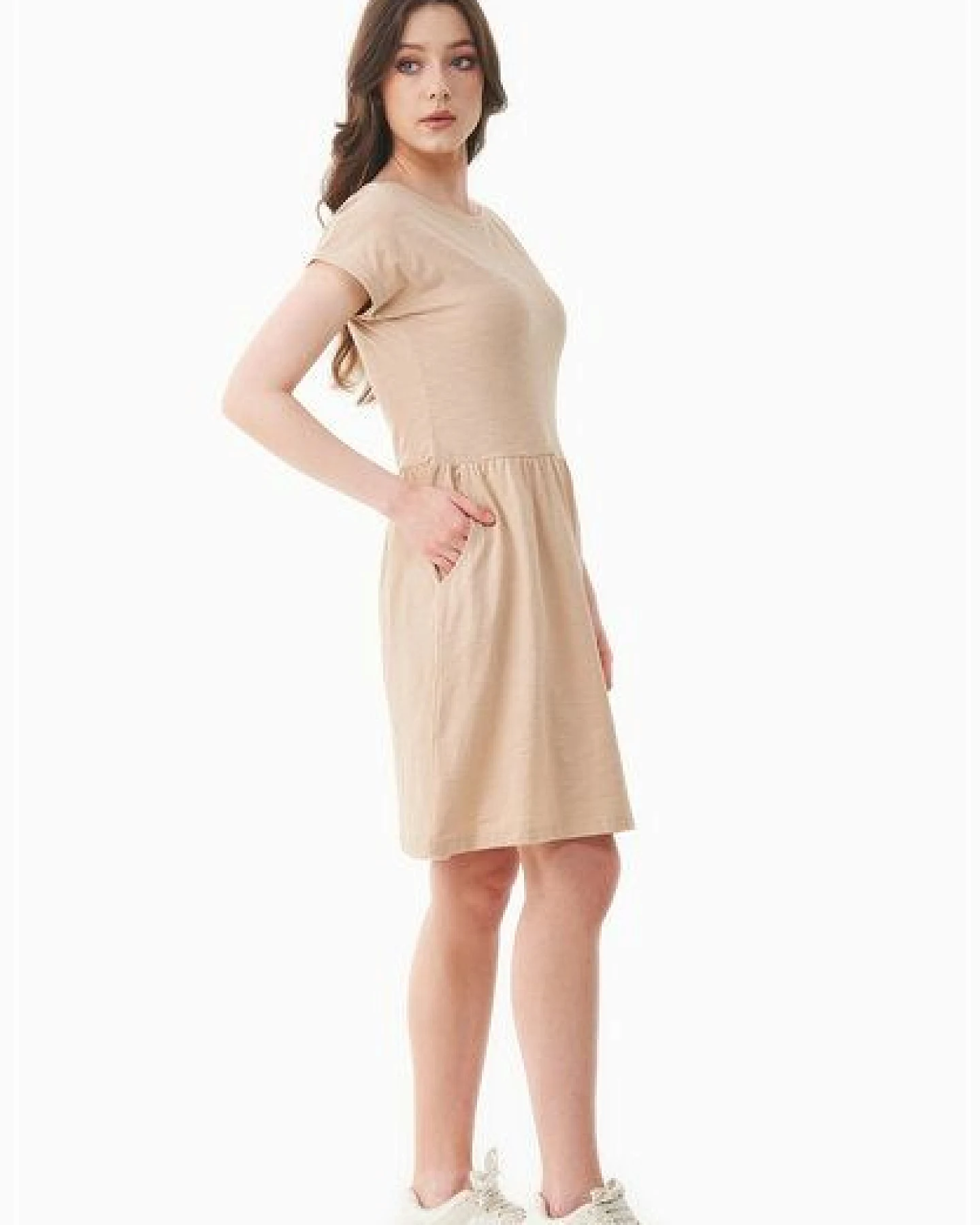 ORGANICATION Slub-Jersey-Kleid aus Bio-Baumwolle – Ansicht 2
