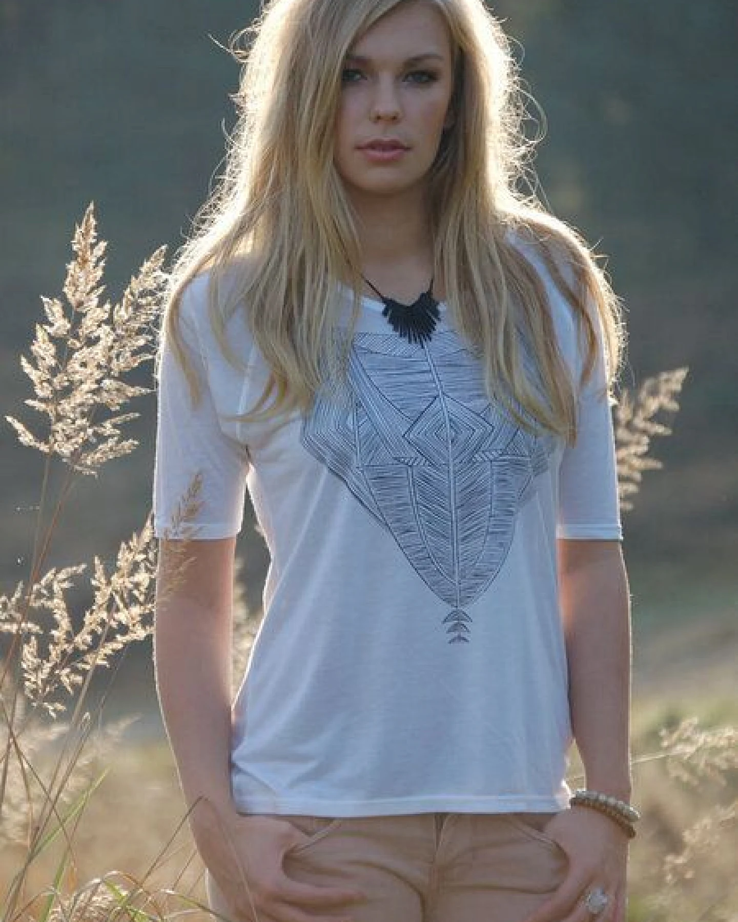 woodlike TRIBAL Shirt - weiß – Ansicht 2