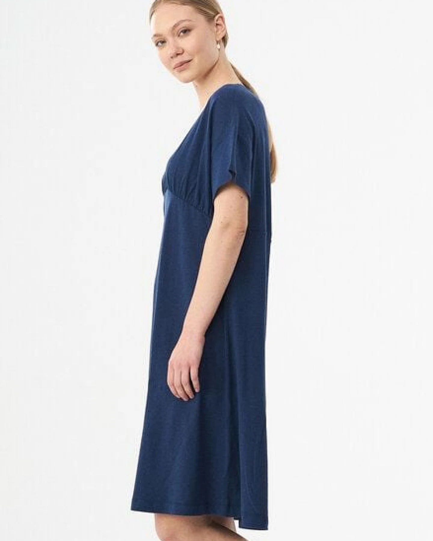 ORGANICATION Jerseykleid aus Bio-Baumwolle und Leinen – Ansicht 2