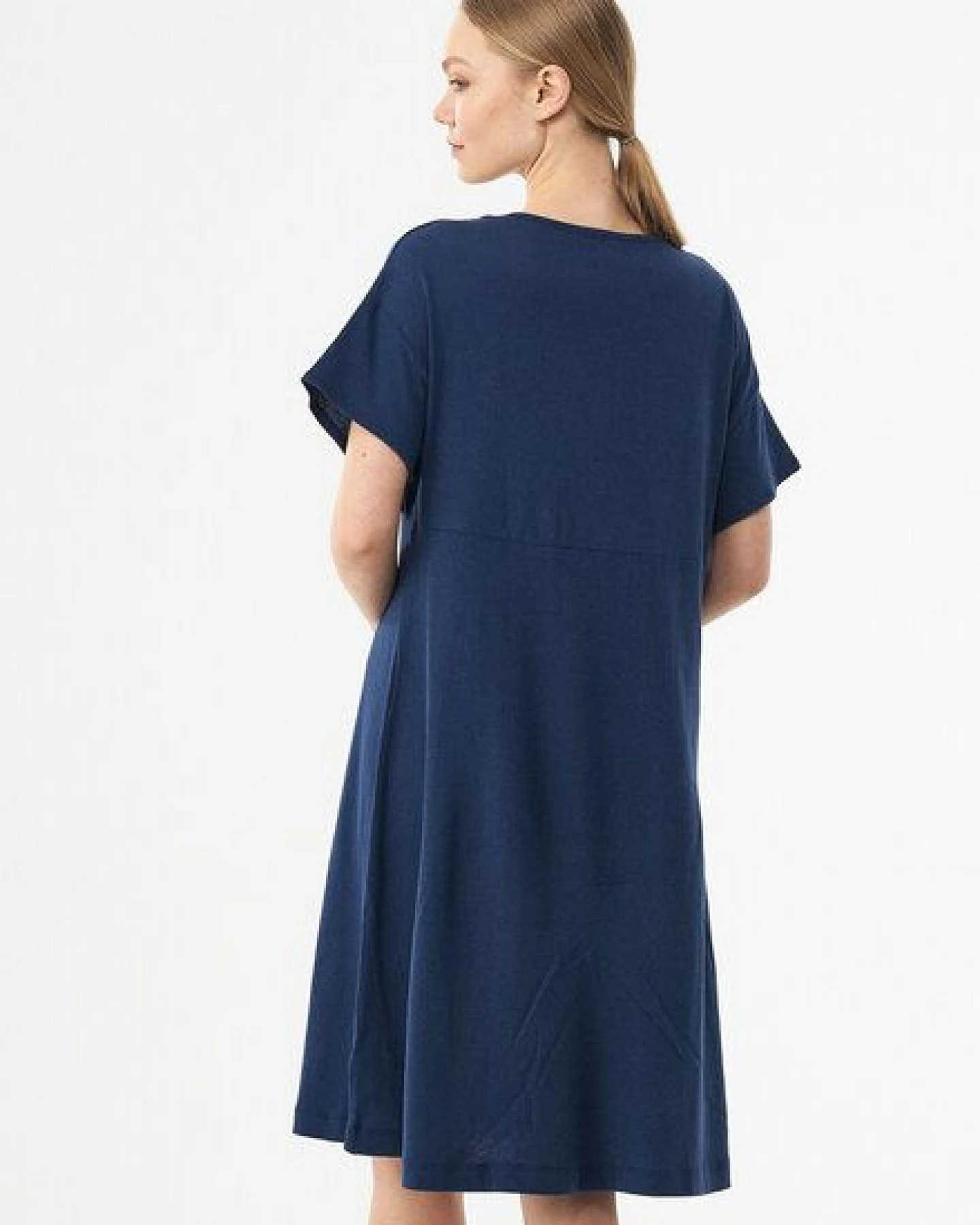 ORGANICATION Jerseykleid aus Bio-Baumwolle und Leinen – Ansicht 3