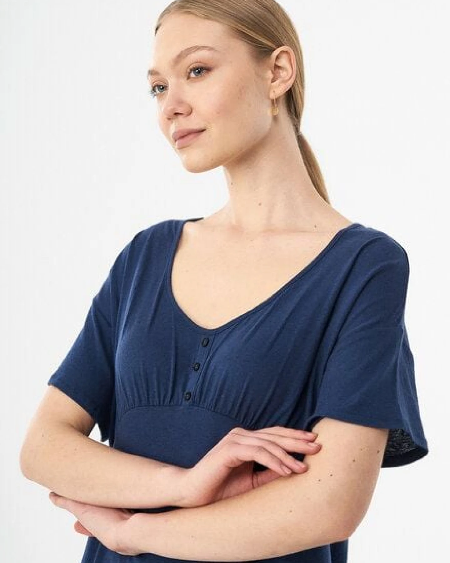 ORGANICATION Jerseykleid aus Bio-Baumwolle und Leinen – Ansicht 4