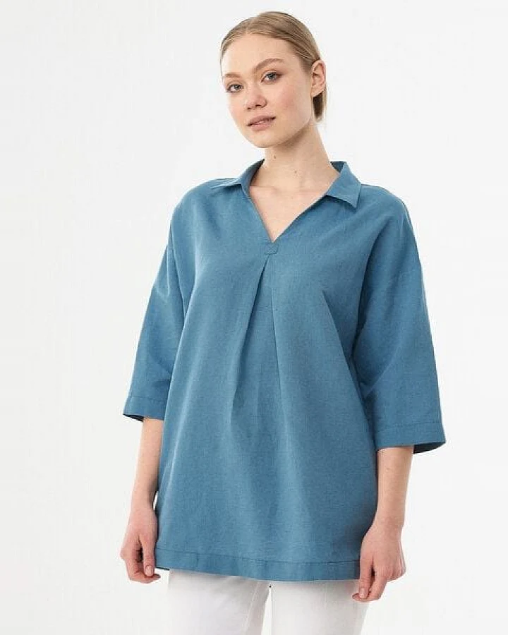 ORGANICATION Bluse aus Leinen und Bio-Baumwolle