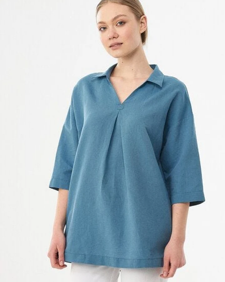 ORGANICATION Bluse aus Leinen und Bio-Baumwolle