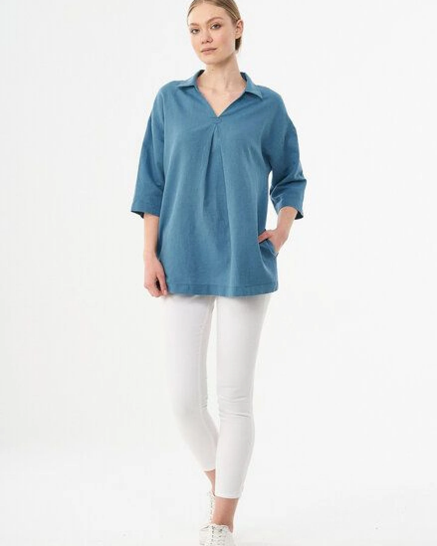 ORGANICATION Bluse aus Leinen und Bio-Baumwolle – Ansicht 2
