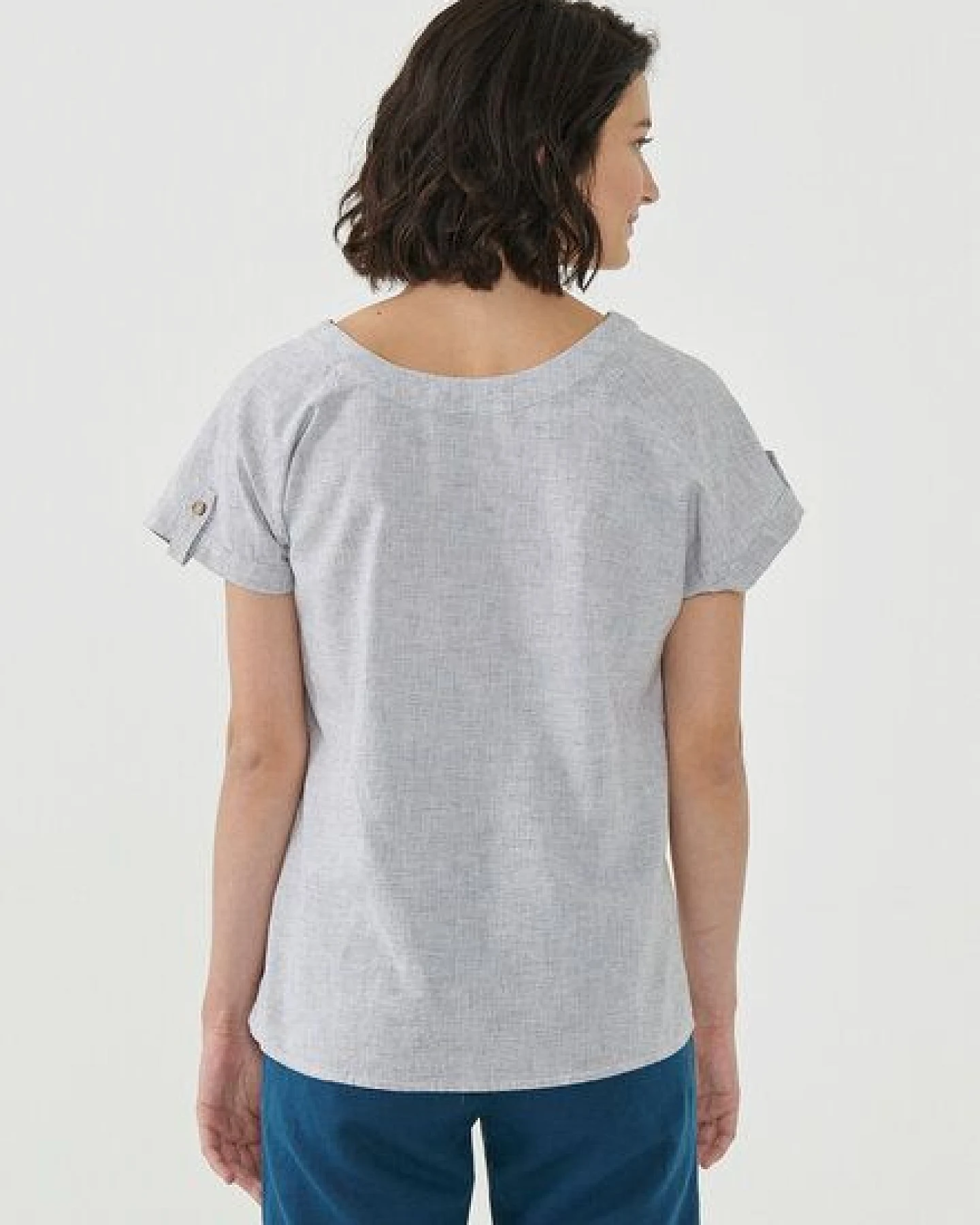 ORGANICATION Bluse aus Bio-Baumwolle und Leinen – Ansicht 4