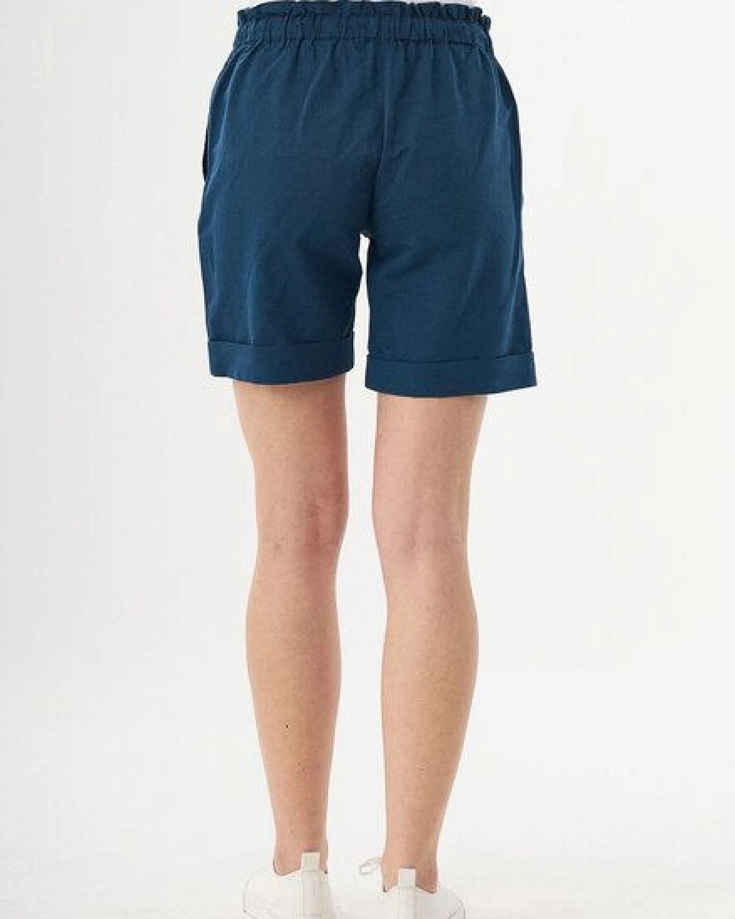 ORGANICATION Paperbag-Shorts aus Leinengemisch – Ansicht 4