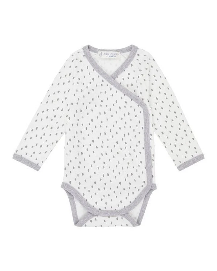 sense-organics Baby Wickelbody Langarm *YGON* dashes I GOTS & Bio I Sense Organics