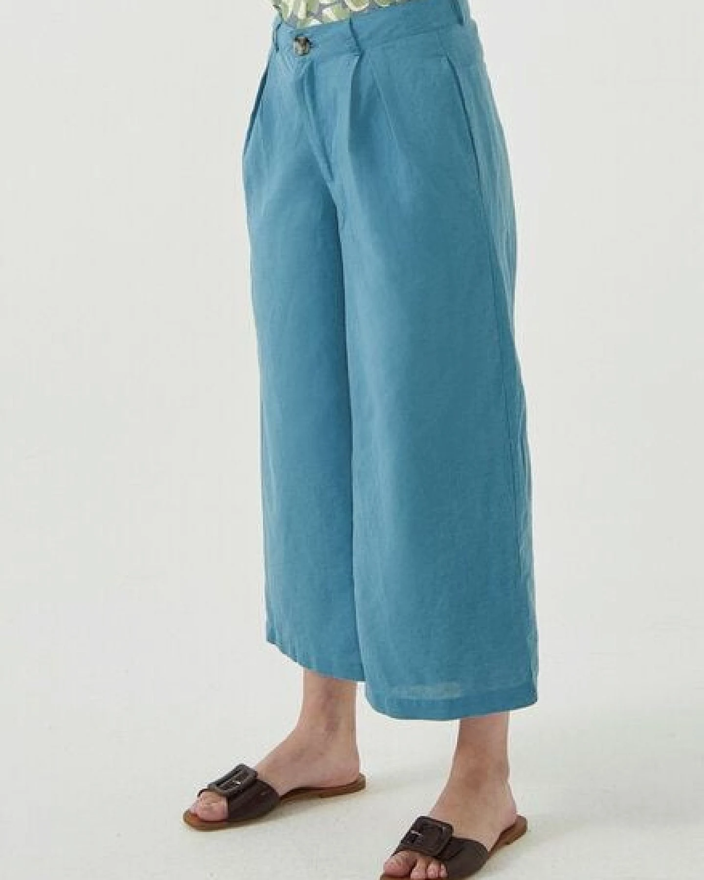ORGANICATION Culotte Hose aus Leinengemisch – Ansicht 3
