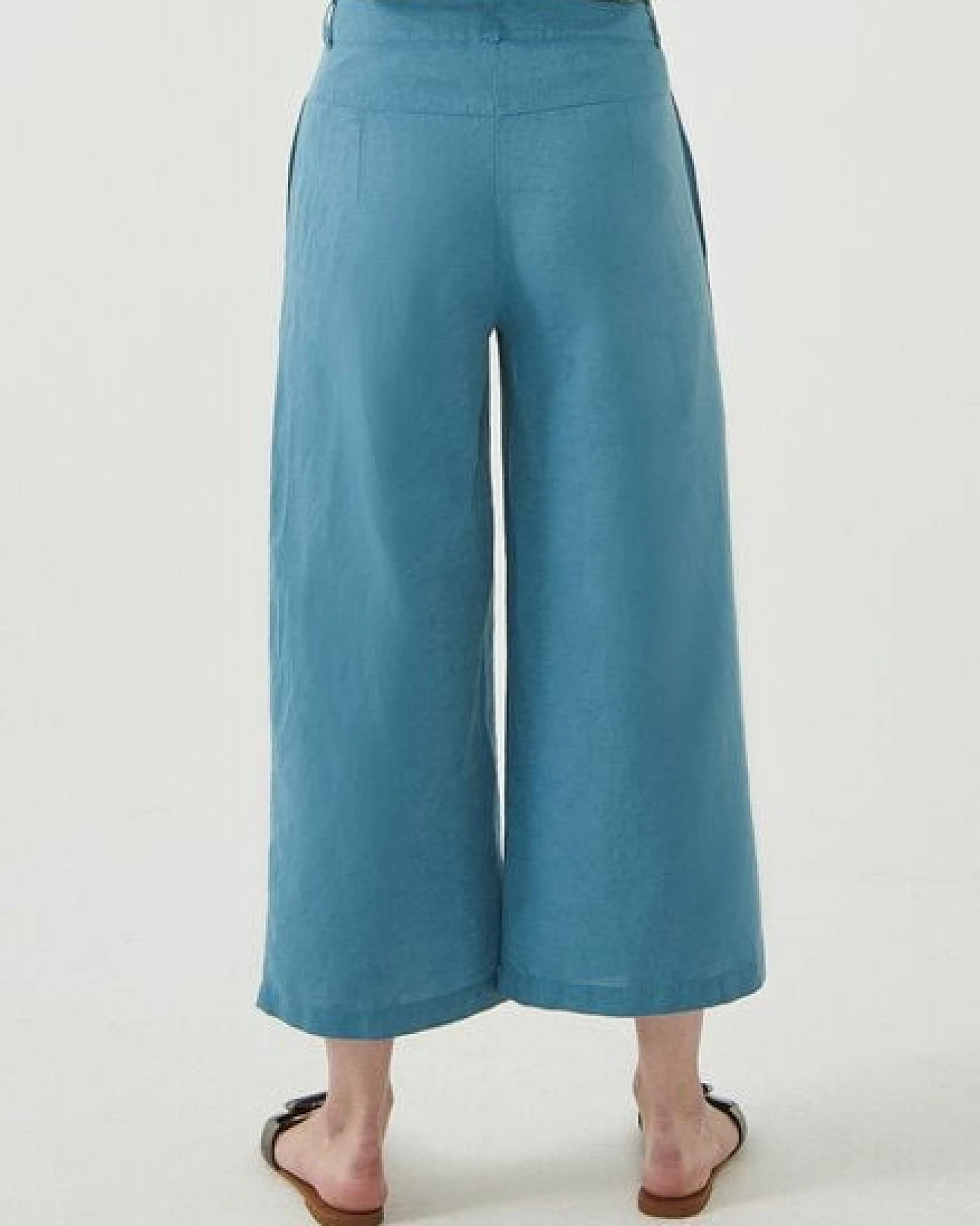 ORGANICATION Culotte Hose aus Leinengemisch – Ansicht 4