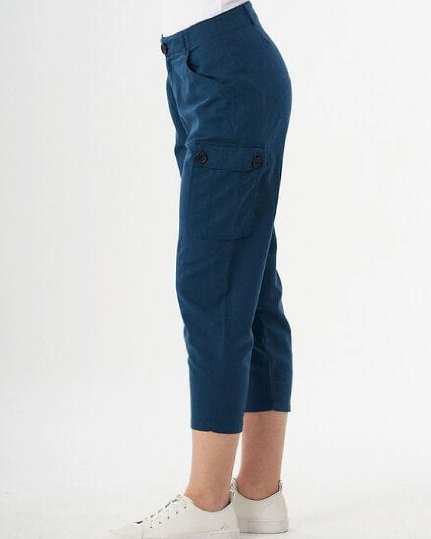 ORGANICATION Cargohose aus Leinengemisch – Ansicht 4