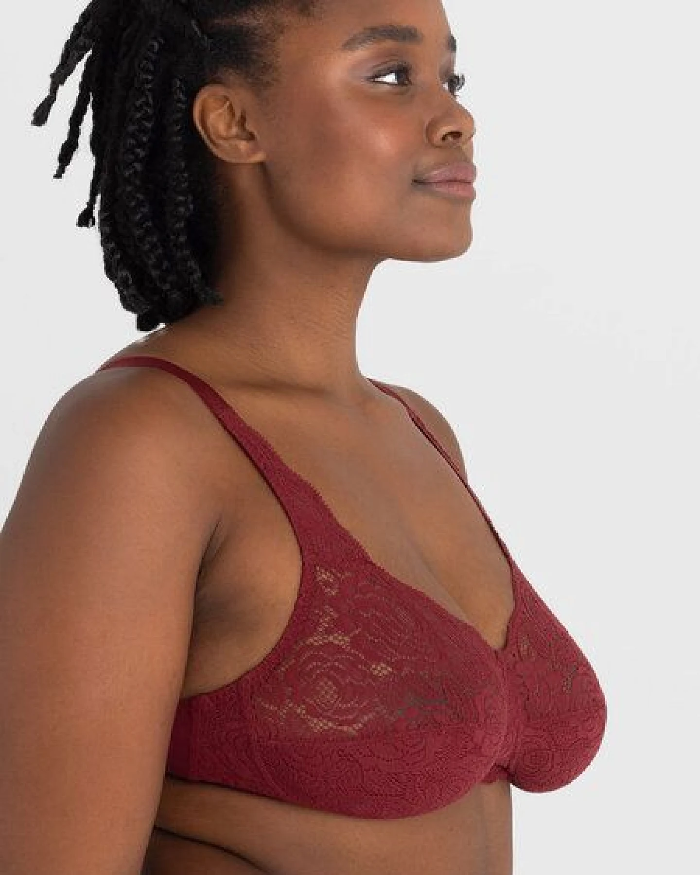 erlich textil Paula bügelloser BH mit Spitze aus Polyamid, made in Europe – Ansicht 2