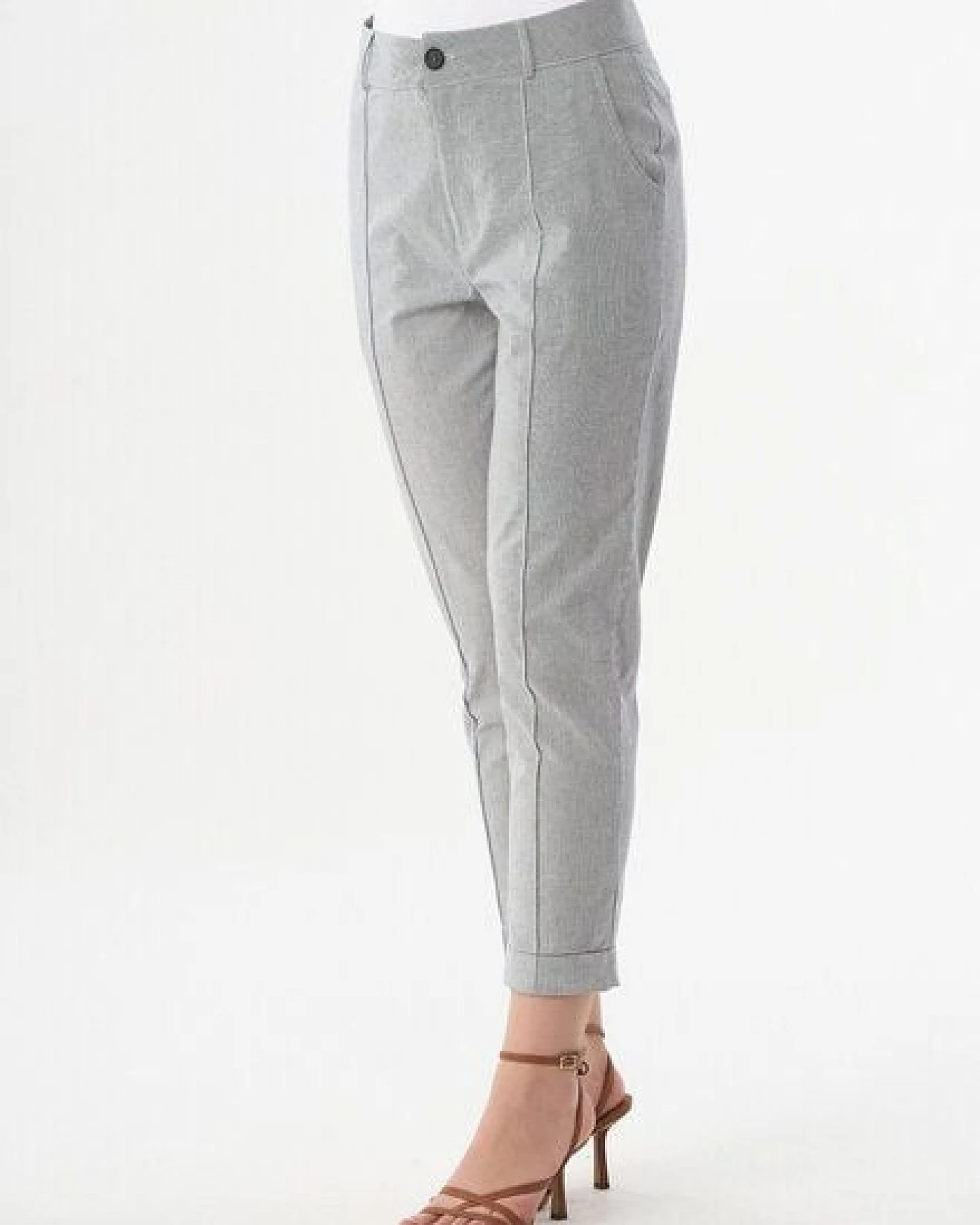 ORGANICATION Karottenhose aus Bio-Baumwolle mit Streifenmuster – Ansicht 4