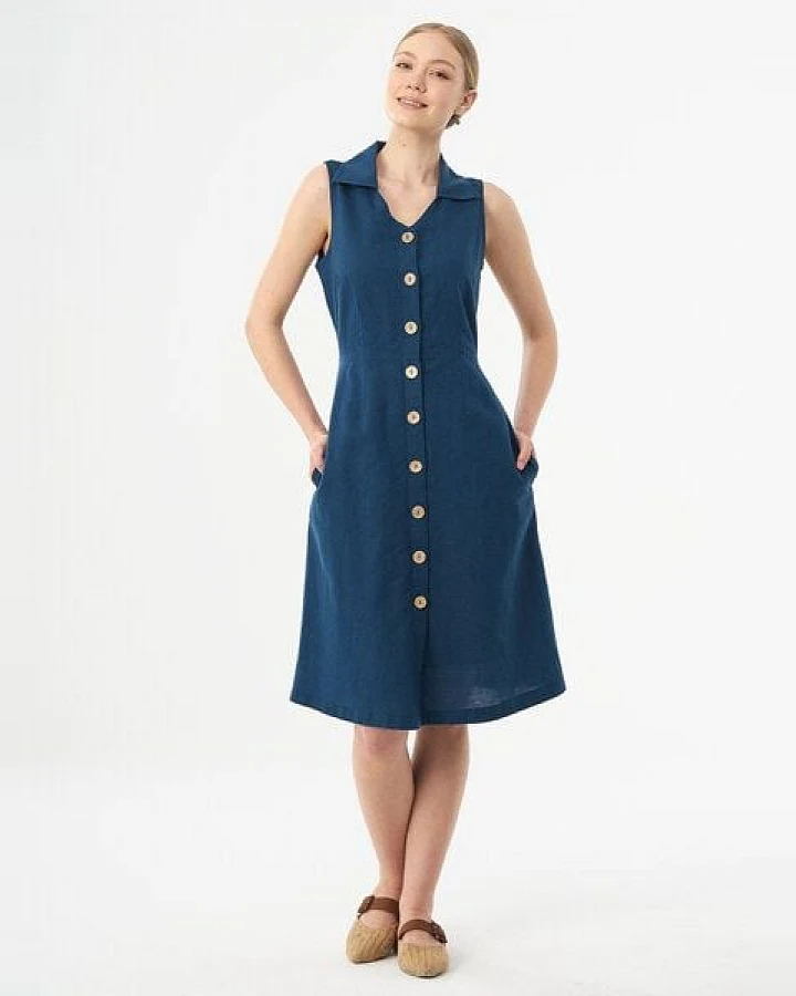ORGANICATION Hemdkleid aus Leinen und Bio-Baumwolle
