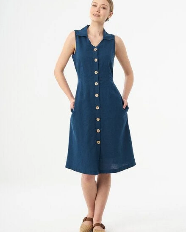 ORGANICATION Hemdkleid aus Leinen und Bio-Baumwolle