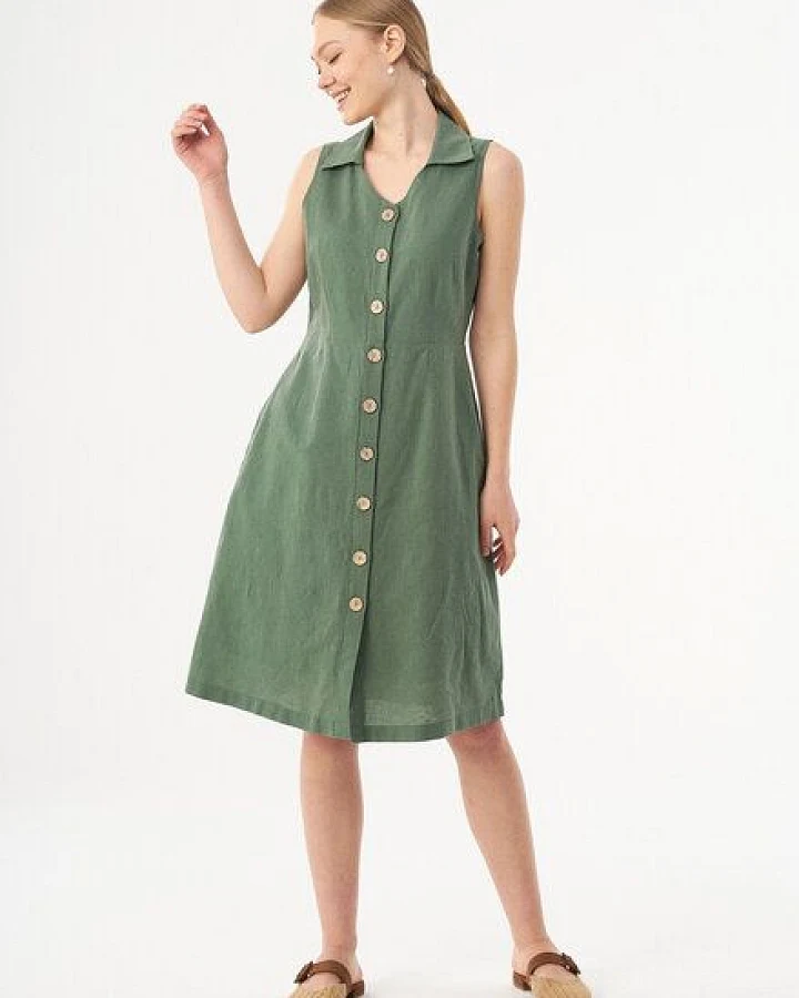 ORGANICATION Hemdkleid aus Leinen und Bio-Baumwolle