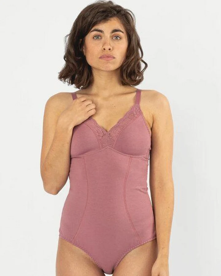 Produktseite: erlich textil Eleonora Body mit Spitze und Baumwolle, made in Europe