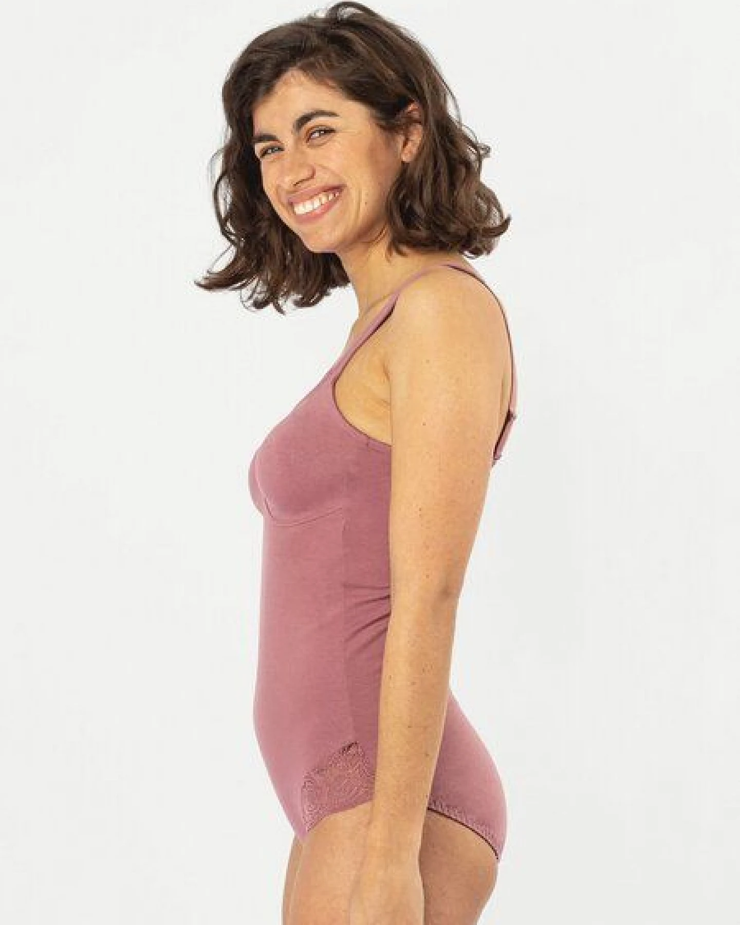 erlich textil Magdalena Body mit Spitze aus Bio-Baumwolle, made in Europe – Ansicht 3