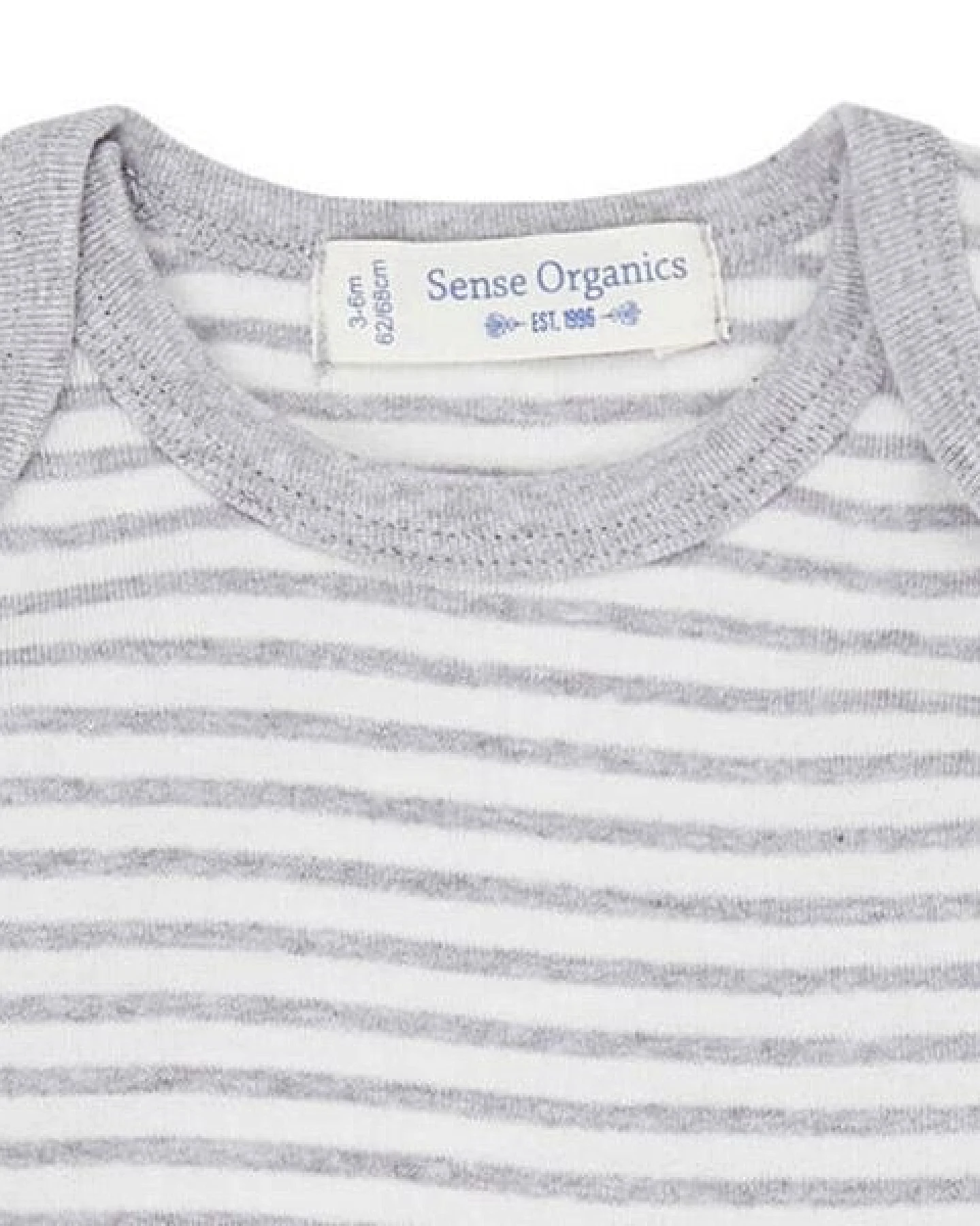 sense-organics Baby- Body Langarm *Yvon* grey- stripes I GOTS & Bio I Sense Organics – Ansicht 2