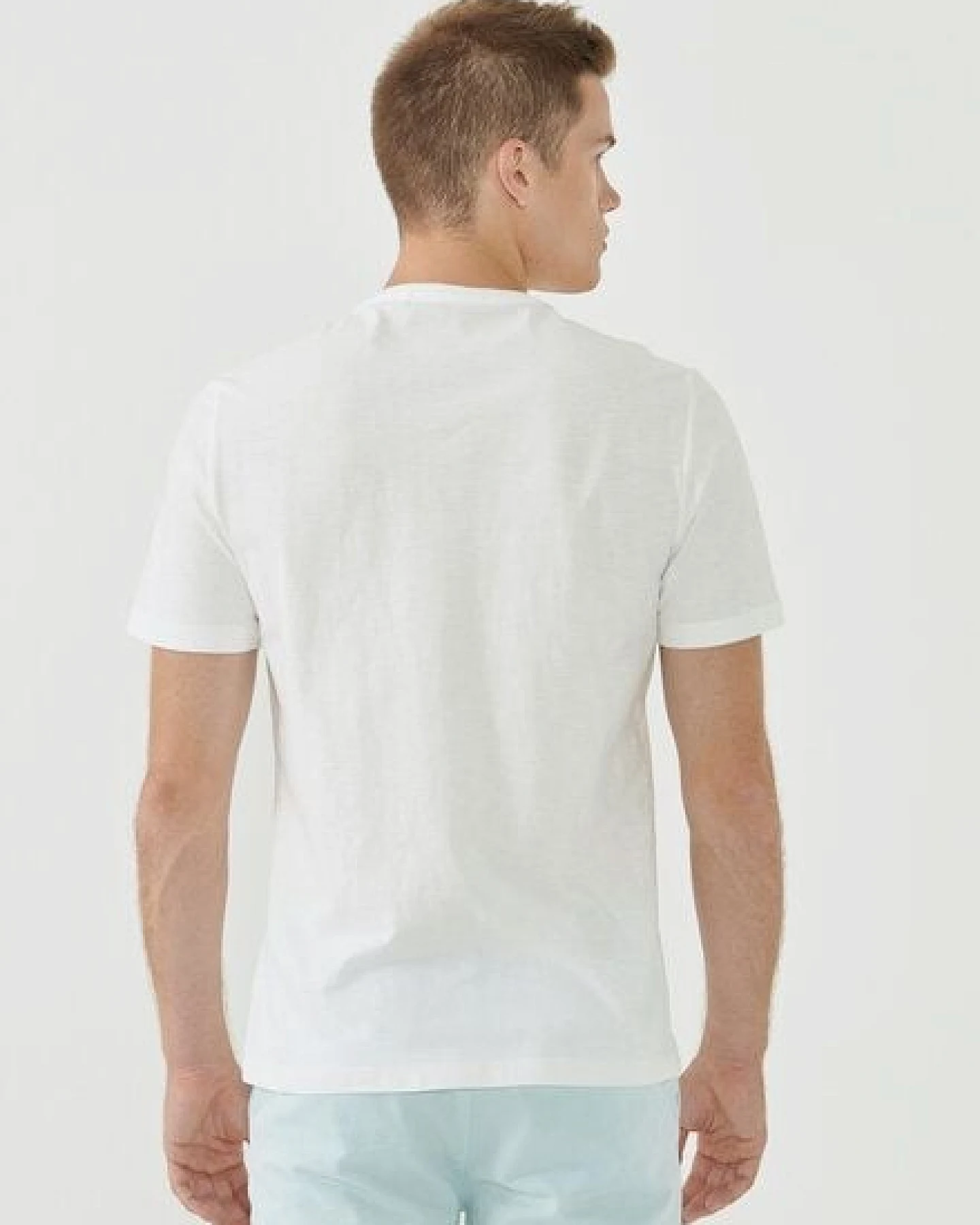 ORGANICATION Basic T-Shirt aus Bio-Baumwolle mit V-Ausschnitt – Ansicht 4