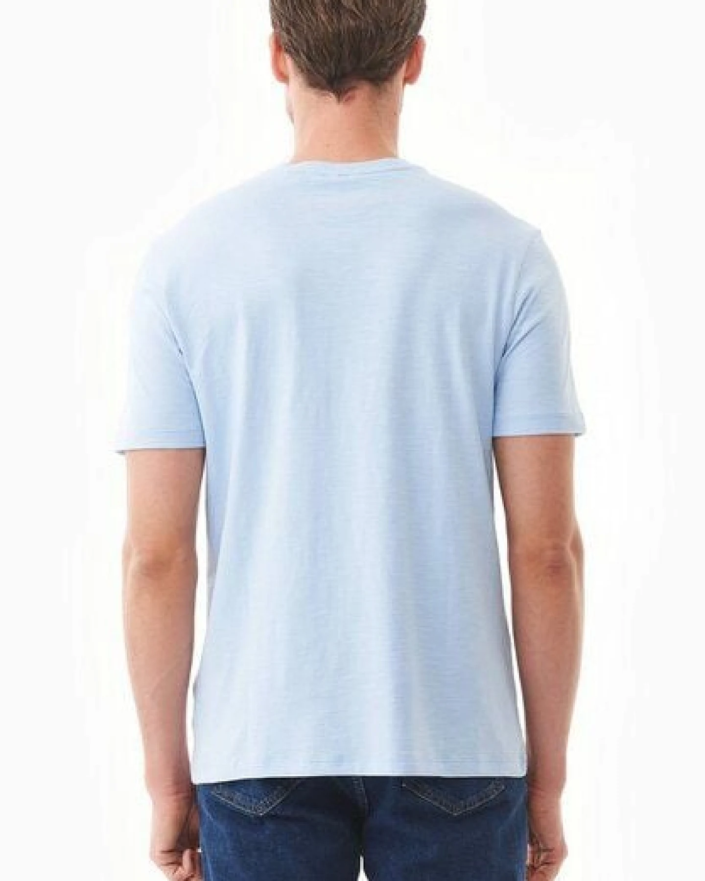 ORGANICATION Basic T-Shirt aus Bio-Baumwolle mit V-Ausschnitt – Ansicht 4