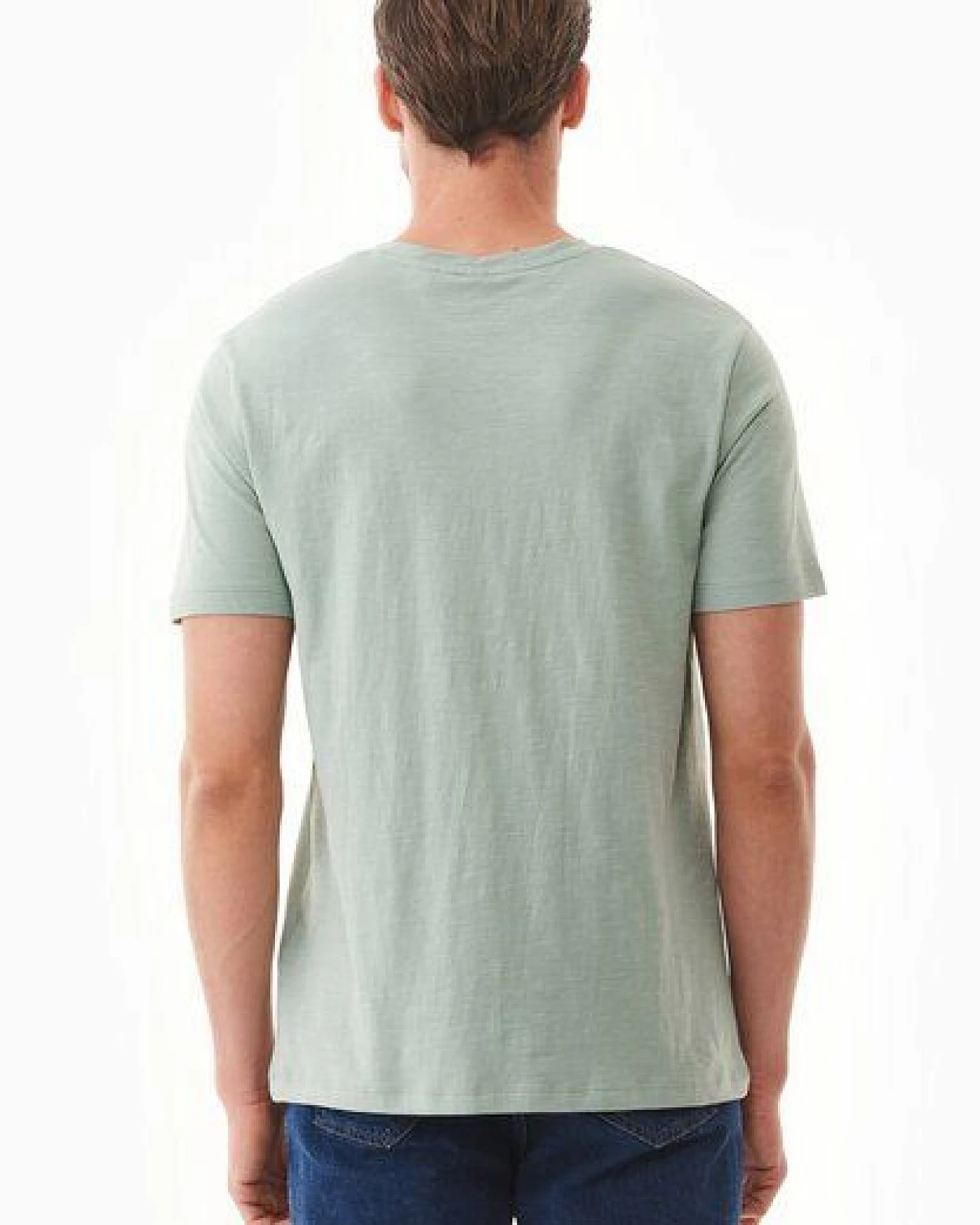 ORGANICATION Basic T-Shirt aus Bio-Baumwolle mit V-Ausschnitt – Ansicht 4