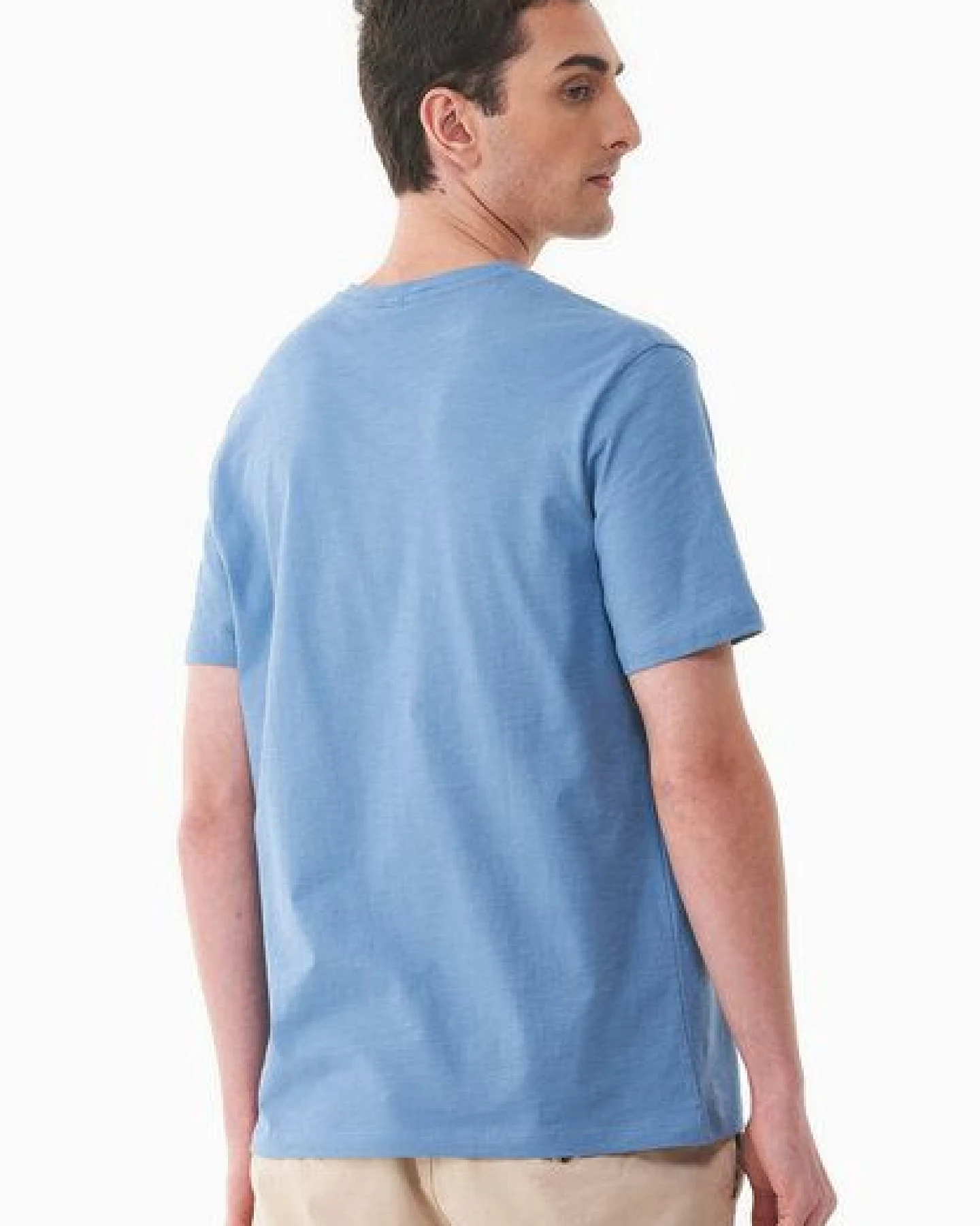 ORGANICATION Basic T-Shirt aus Bio-Baumwolle mit V-Ausschnitt – Ansicht 4