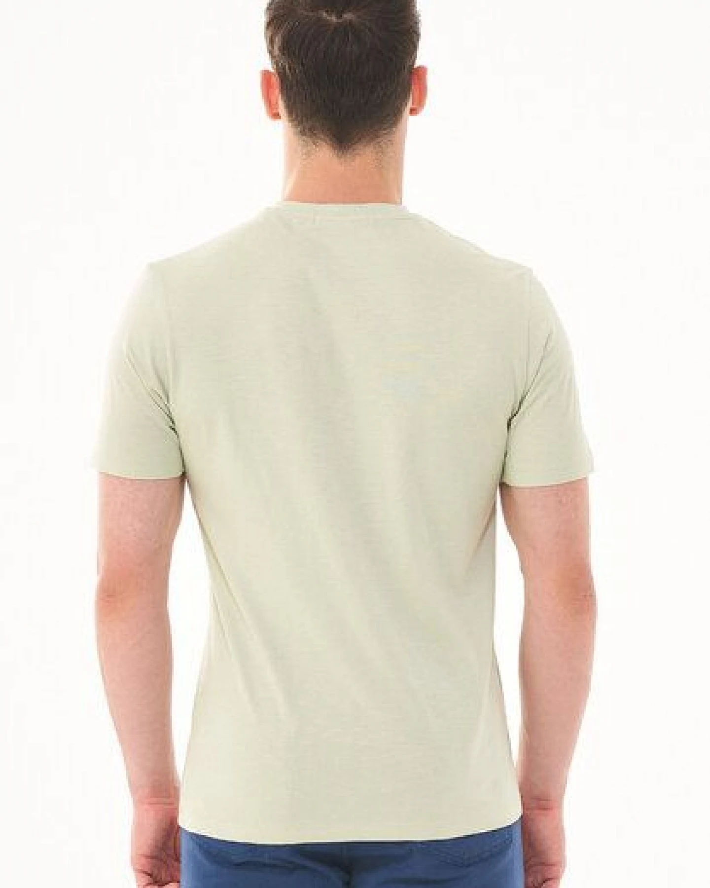 ORGANICATION Basic T-Shirt aus Bio-Baumwolle mit V-Ausschnitt – Ansicht 4