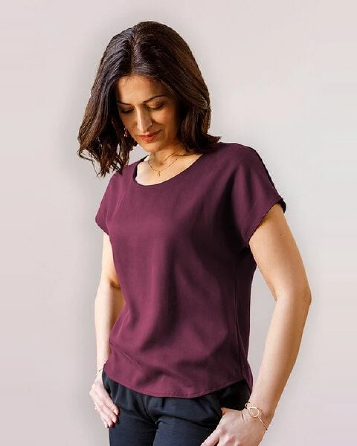 l'amour est bleu Kurzarmbluse aus Tencel