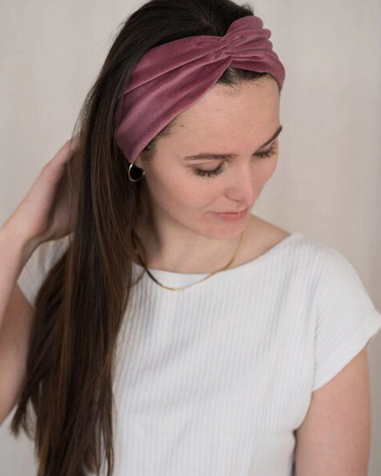 obumi Haarband Bow aus Bio Samt – Ansicht 3