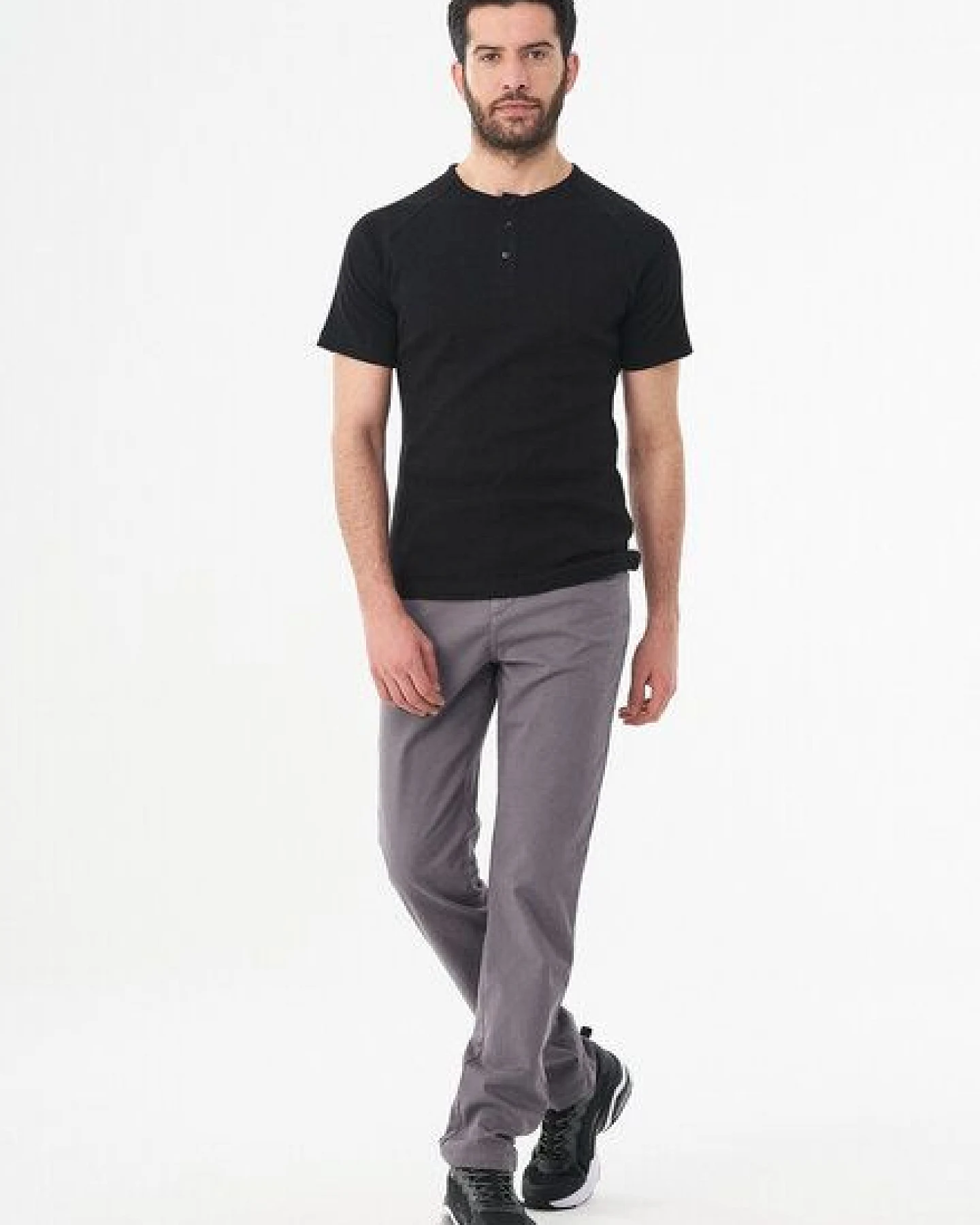 ORGANICATION Henley-Shirt aus Bio-Baumwolle mit Raglanärmeln – Ansicht 2