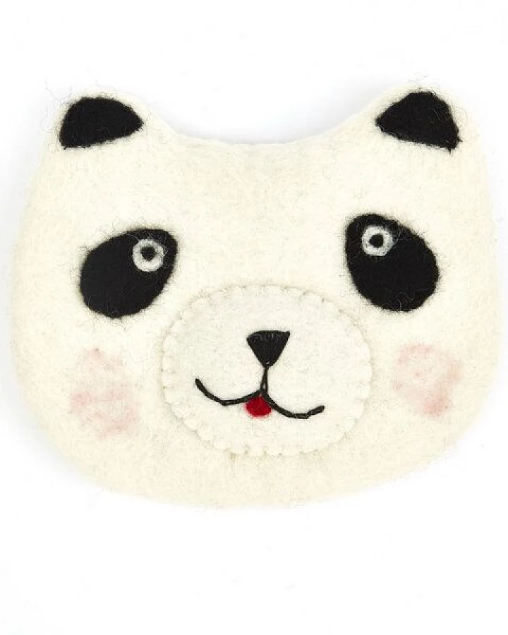 short'n'pietz handgefilztes Täschchen "Panda" mit Reißverschluß