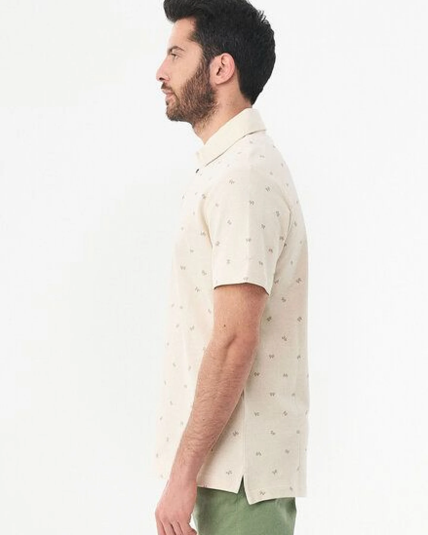 ORGANICATION Poloshirt aus Bio-Baumwolle mit Allover-Print – Ansicht 4