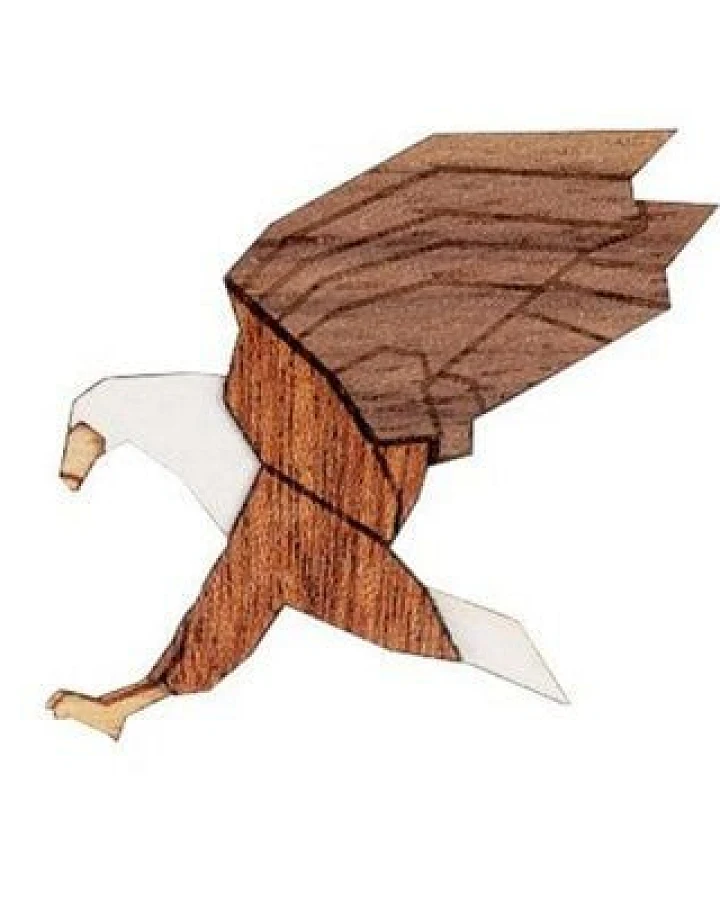 BeWooden Brosche aus Holz - Adler Brosche