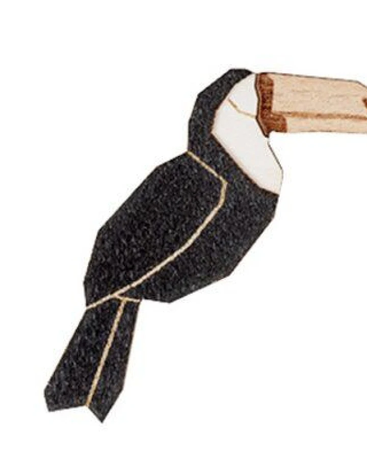 BeWooden Brosche aus Holz - Tukan Brosche