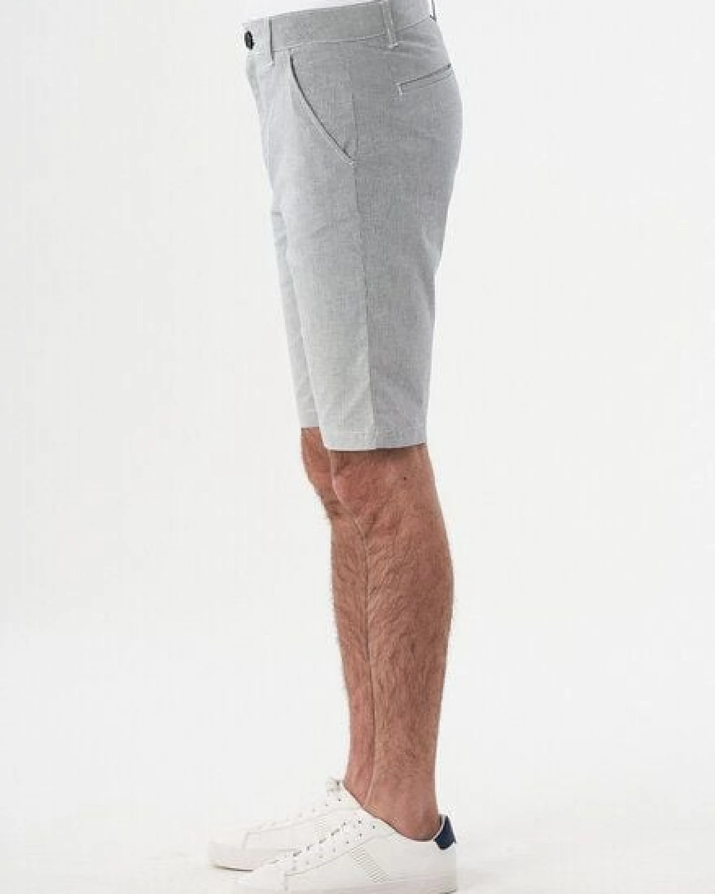 ORGANICATION Slim Chino-Shorts aus Bio-Baumwolle mit Streifenmuster – Ansicht 4