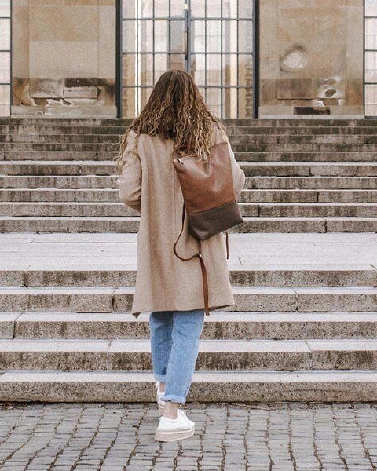 BOWLEANIES TASCHEN City Rucksack aus Lederfaserstoff – Ansicht 4