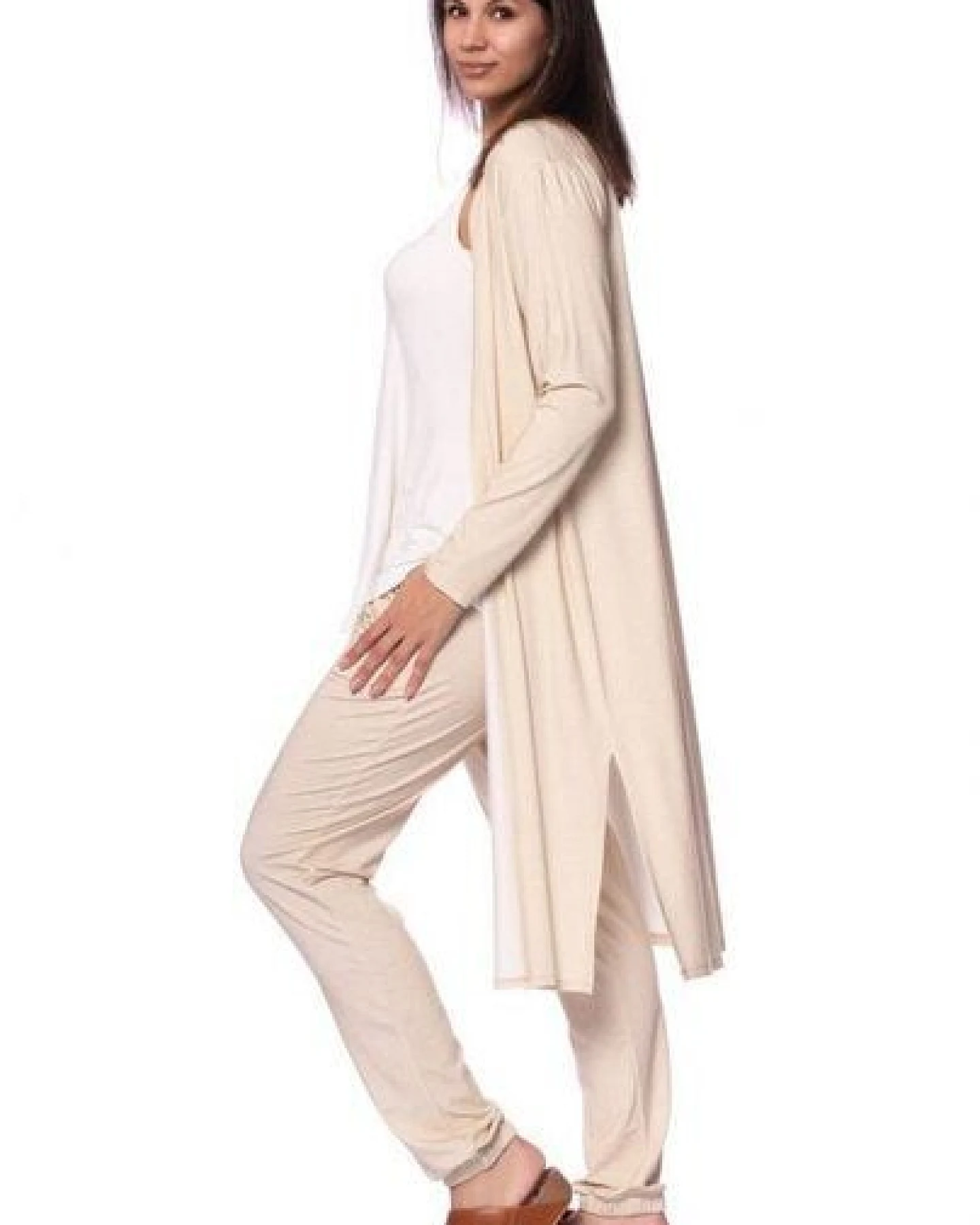 Ingoria KAYLA langer Jersey-Cardigan – Ansicht 4