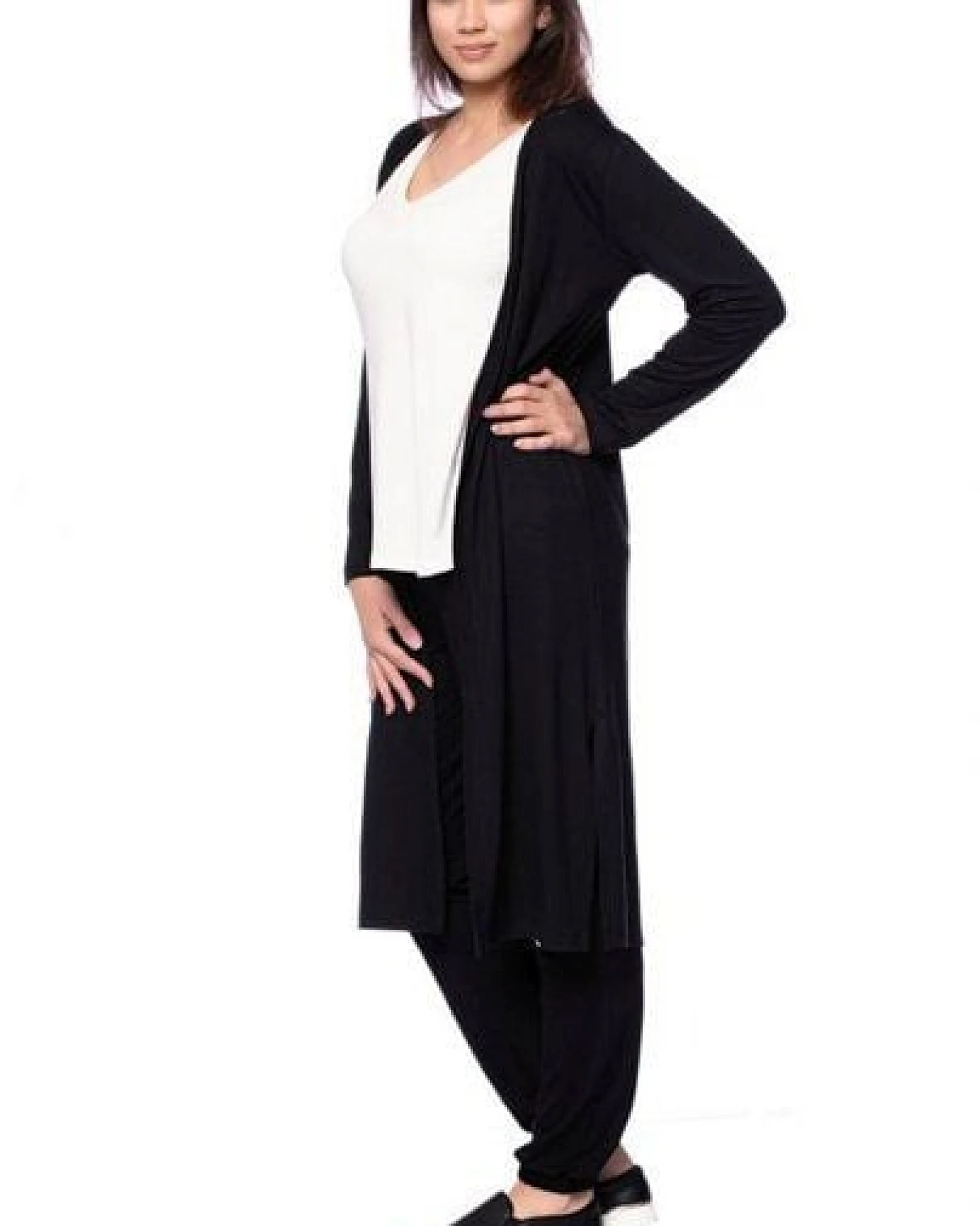 Ingoria KAYLA langer Jersey-Cardigan – Ansicht 4