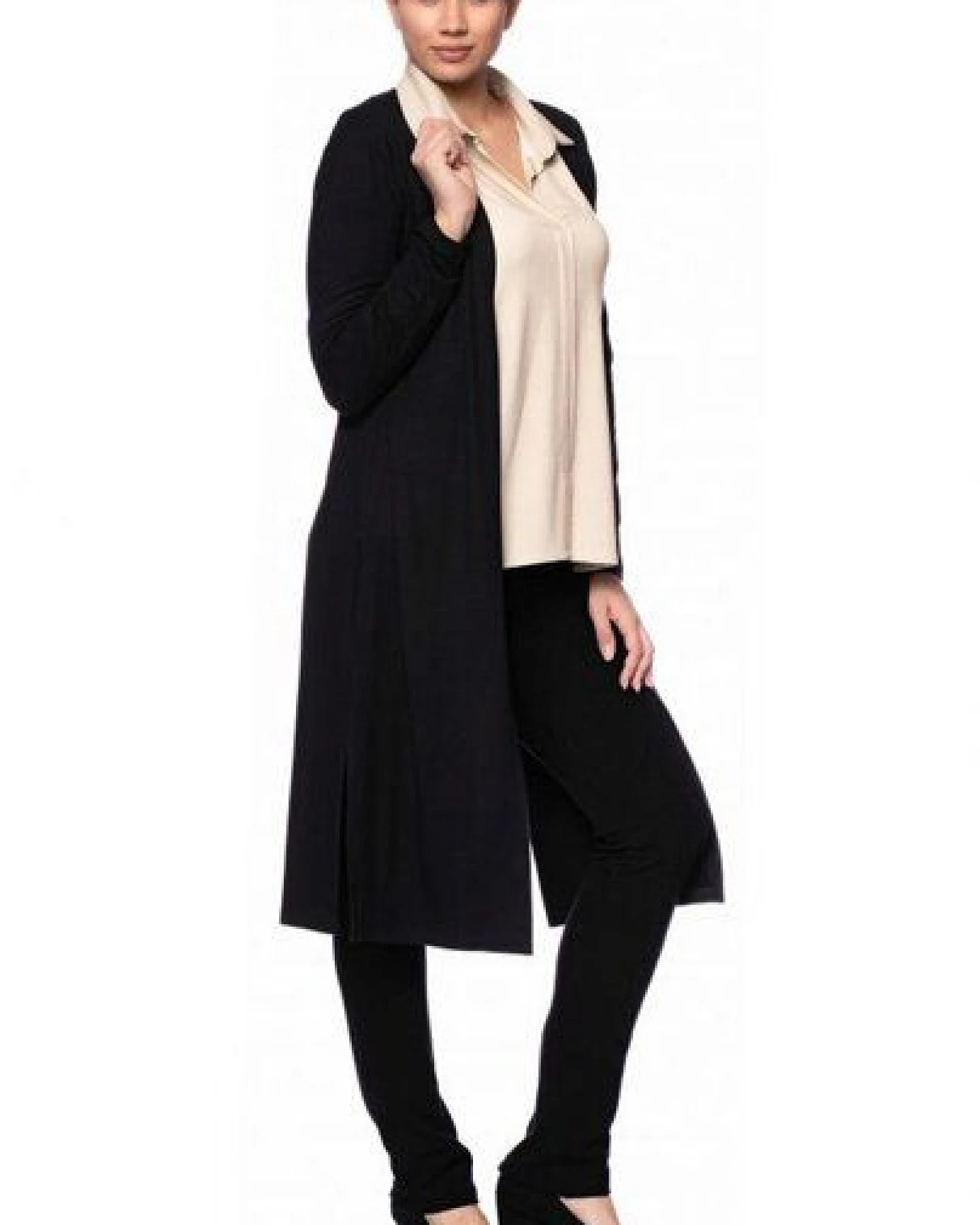 Ingoria KAYLA langer Jersey-Cardigan – Ansicht 2