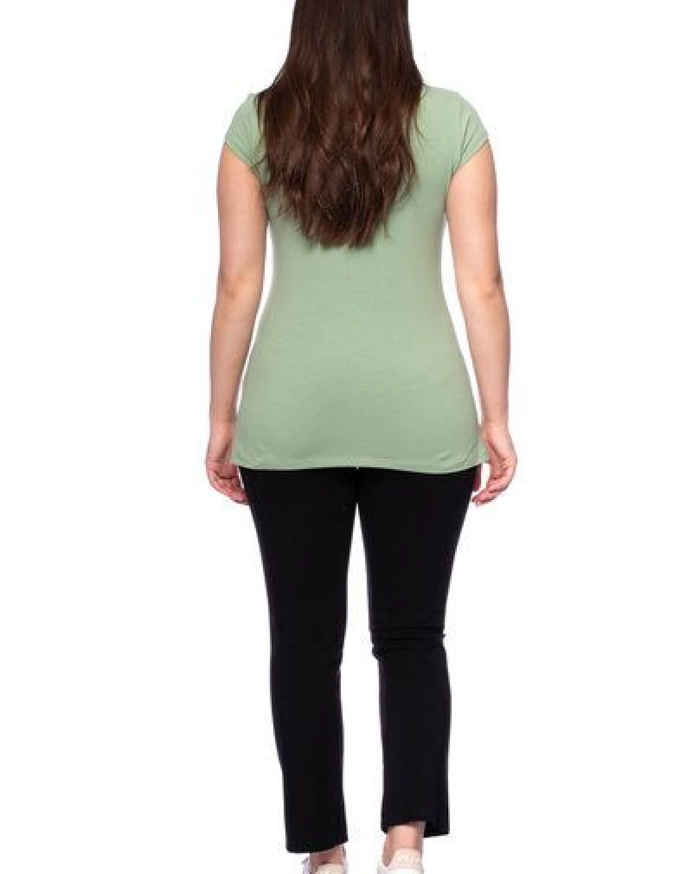 Milchshake 108 BASIC Umstands- und Stillshirt V-Neck mit kurzarm aus weicher Bio-Baumwolle – Ansicht 4