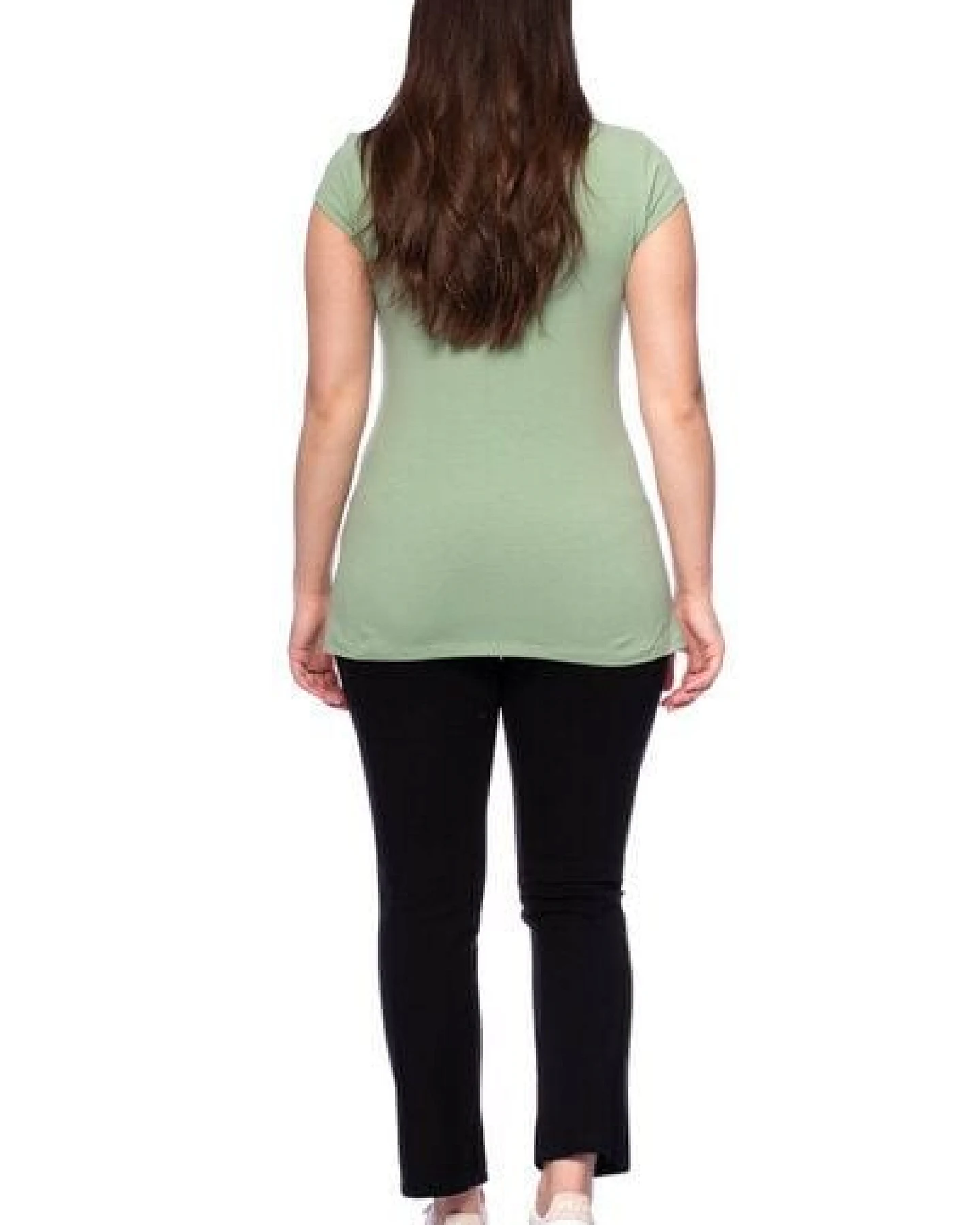 Milchshake 108 BASIC Umstands- und Stillshirt V-Neck mit kurzarm aus weicher Bio-Baumwolle – Ansicht 4
