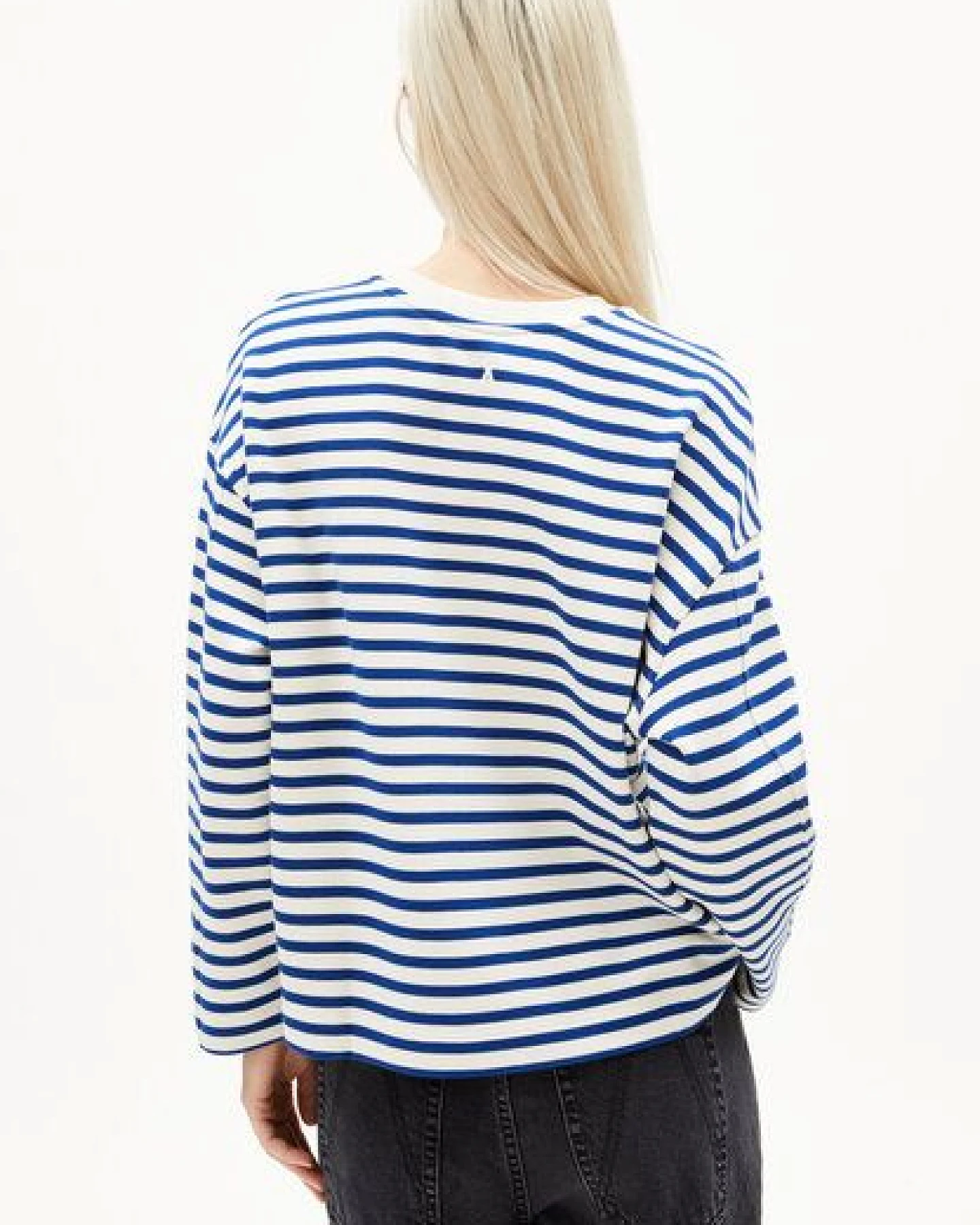 ARMEDANGELS FRANKAA MAARLEN STRIPE Damen Sweatshirt aus Bio-Baumwolle – Ansicht 2