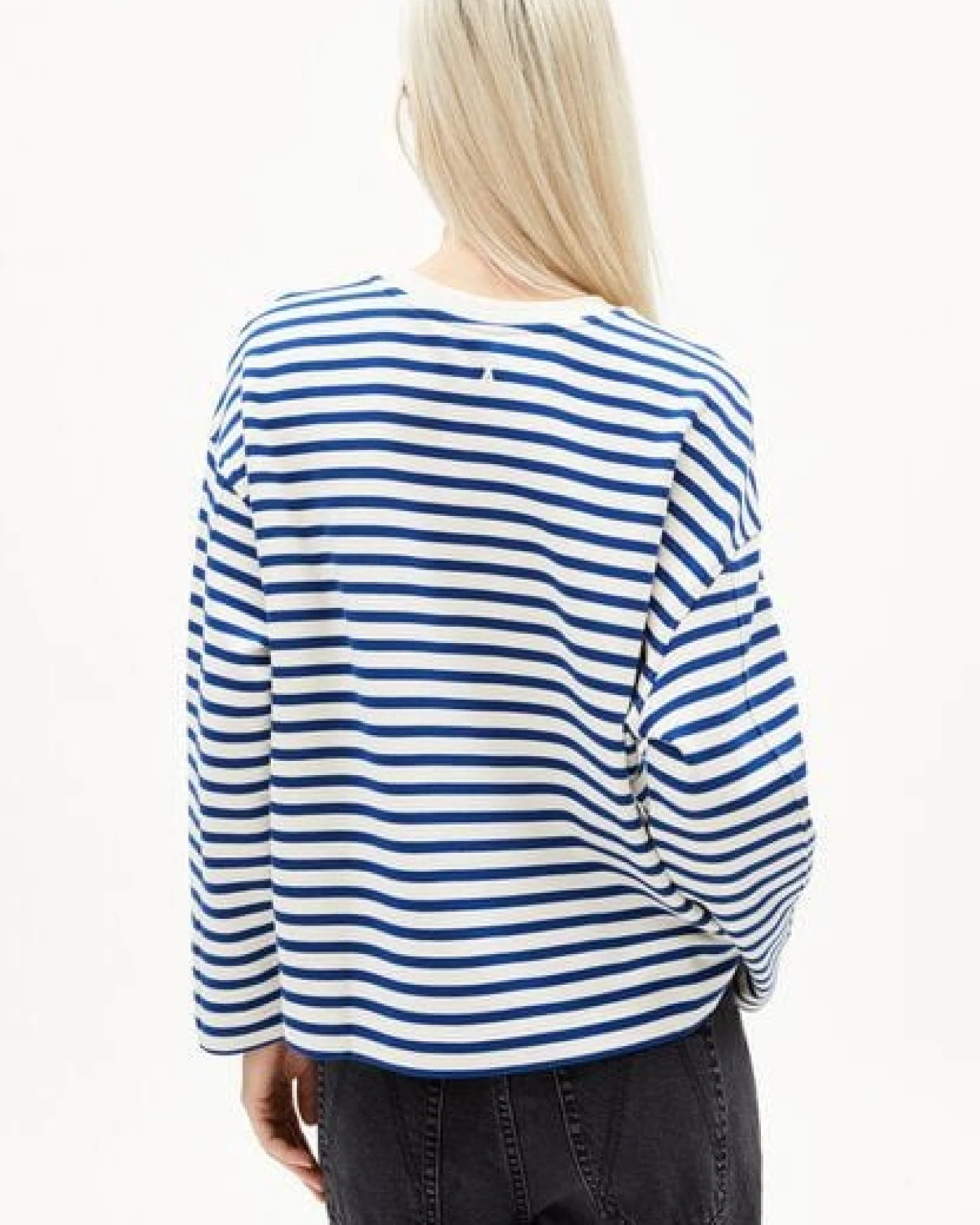 ARMEDANGELS FRANKAA MAARLEN STRIPE Damen Sweatshirt aus Bio-Baumwolle – Ansicht 2