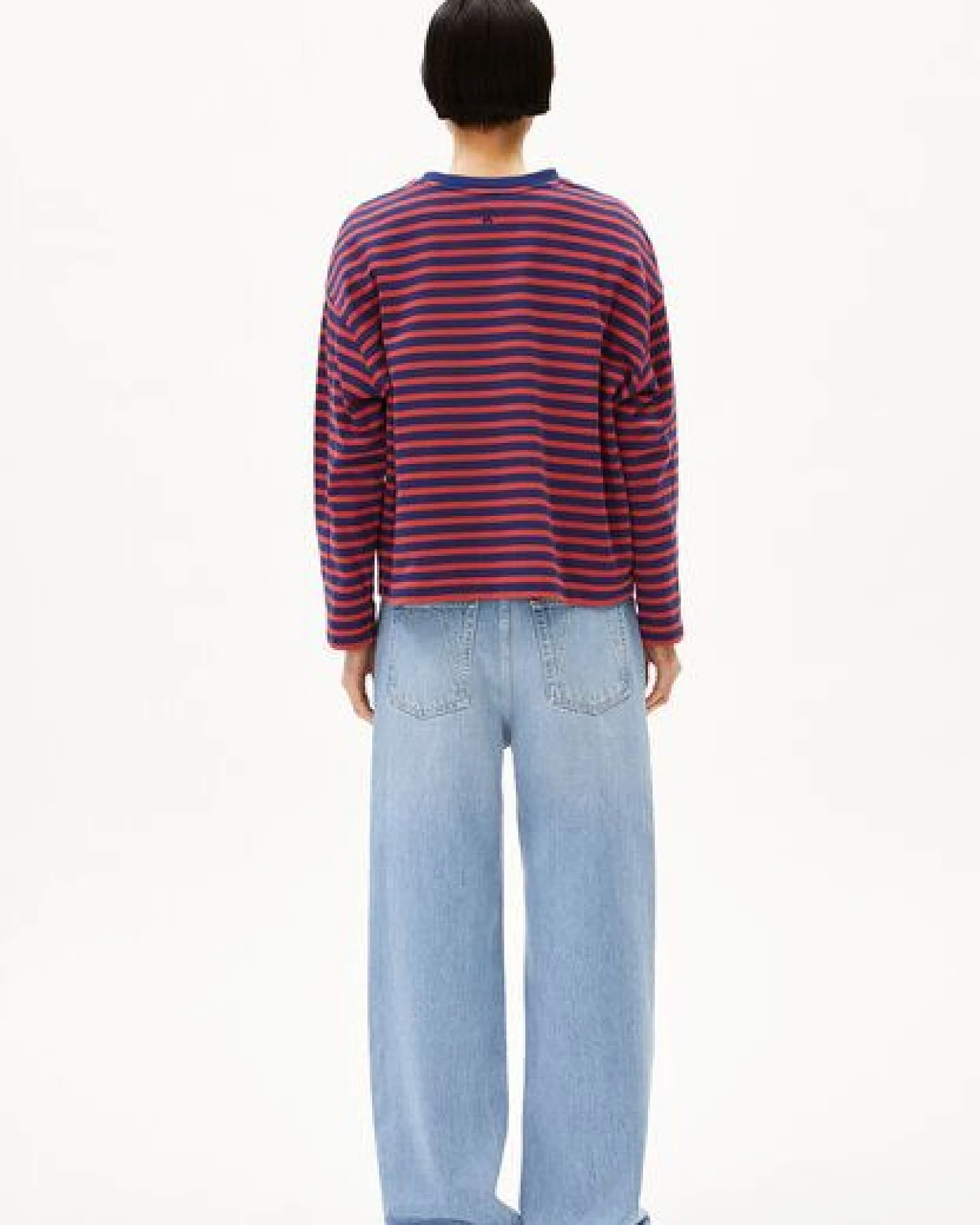 ARMEDANGELS FRANKAA MAARLEN STRIPE Damen Sweatshirt aus Bio-Baumwolle – Ansicht 2