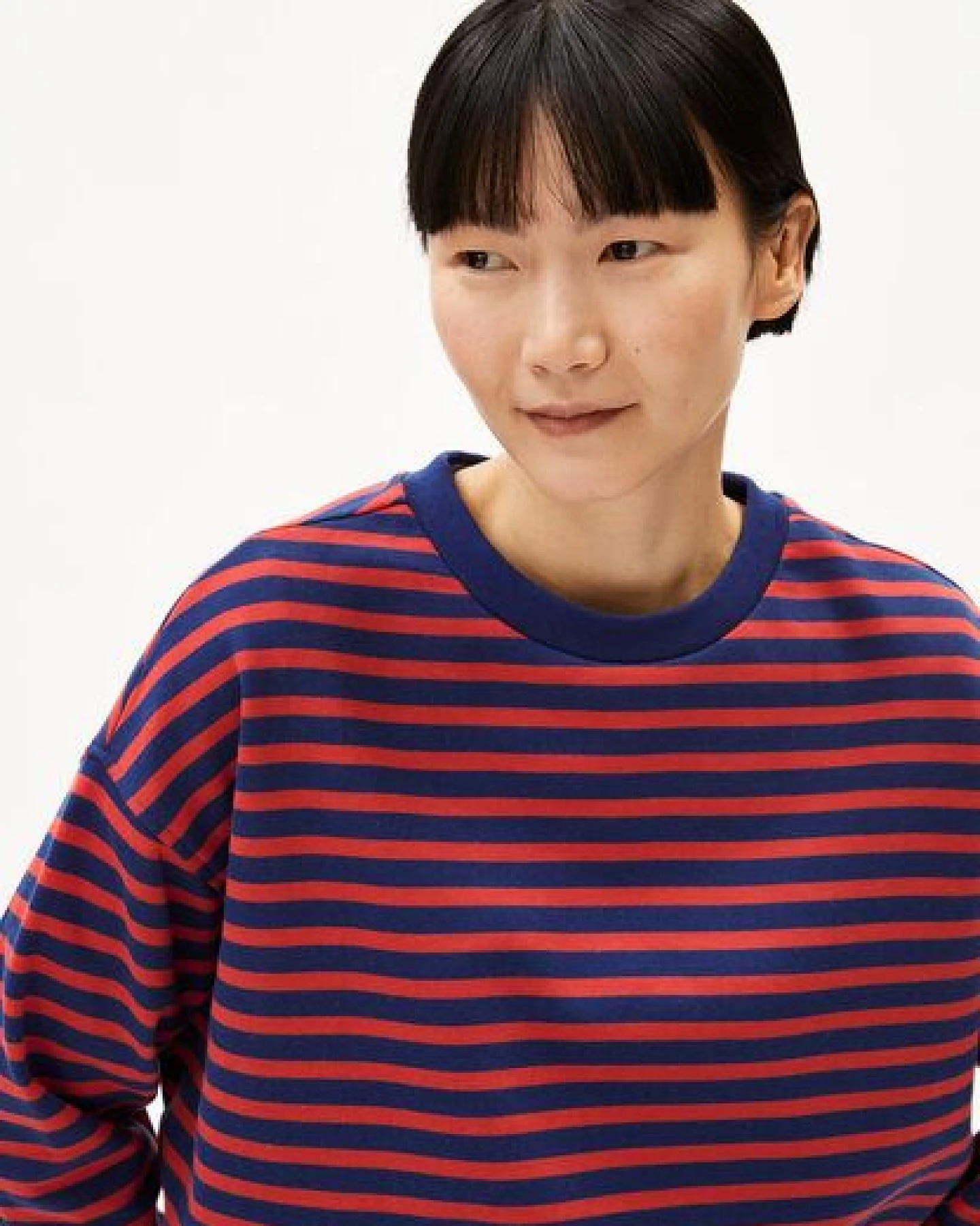 ARMEDANGELS FRANKAA MAARLEN STRIPE Damen Sweatshirt aus Bio-Baumwolle – Ansicht 3