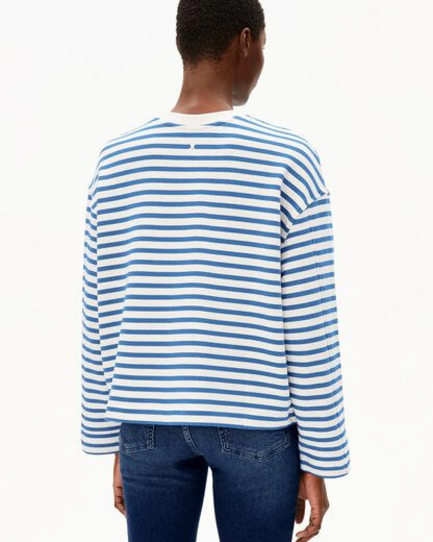 ARMEDANGELS FRANKAA MAARLEN STRIPE Damen Sweatshirt aus Bio-Baumwolle – Ansicht 2