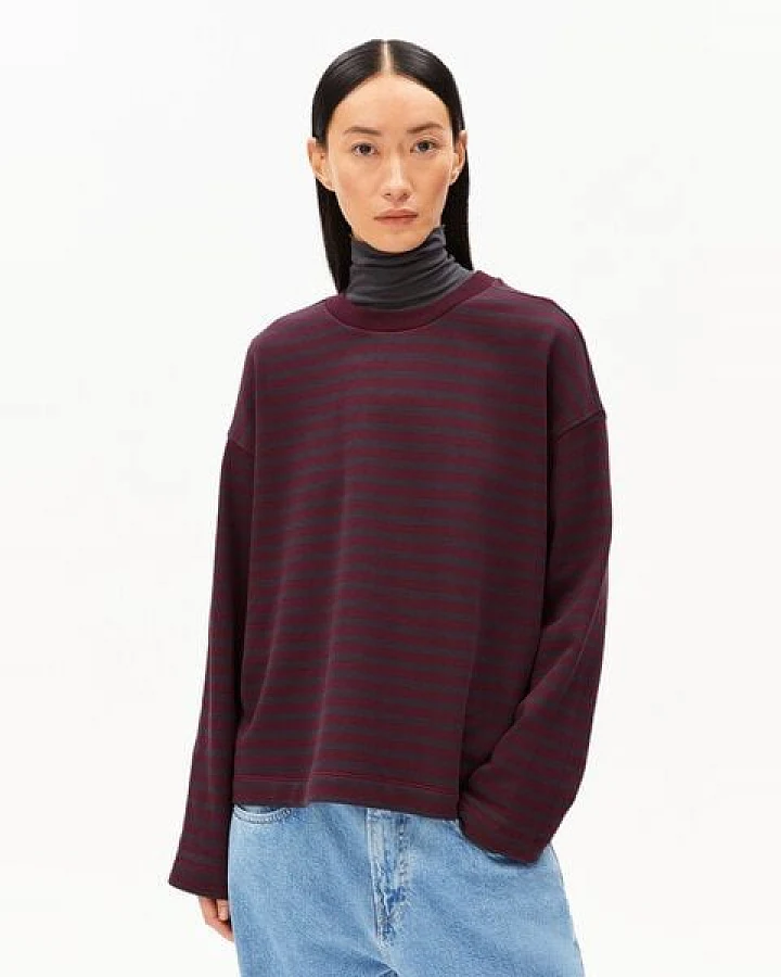 ARMEDANGELS FRANKAA MAARLEN STRIPE Damen Sweatshirt aus Bio-Baumwolle